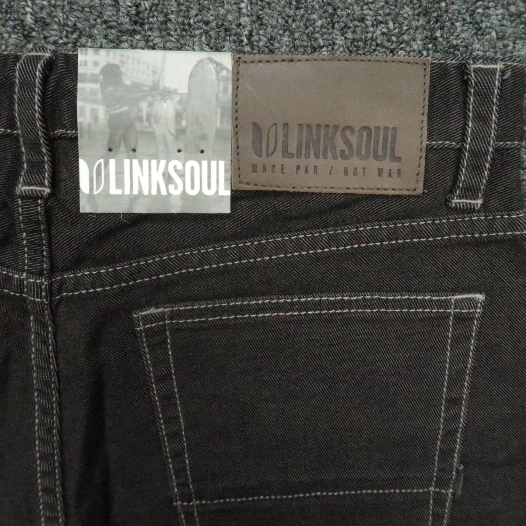 Denime Linksoul Jeans Men 30x32 Granite Gray Denim 5-Pocket Straight NWT Size US 30 / EU 46 - 6 Thumbnail