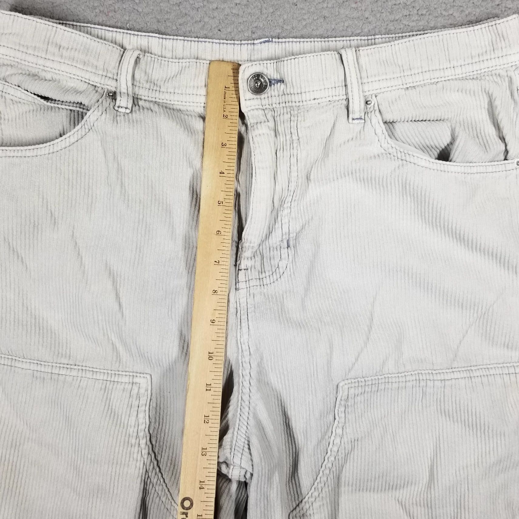 Bdg BDG Corduroy Carpenter Pants 36 Light Gray Utility Workwear Mens Size US 36 / EU 52 - 7 Thumbnail