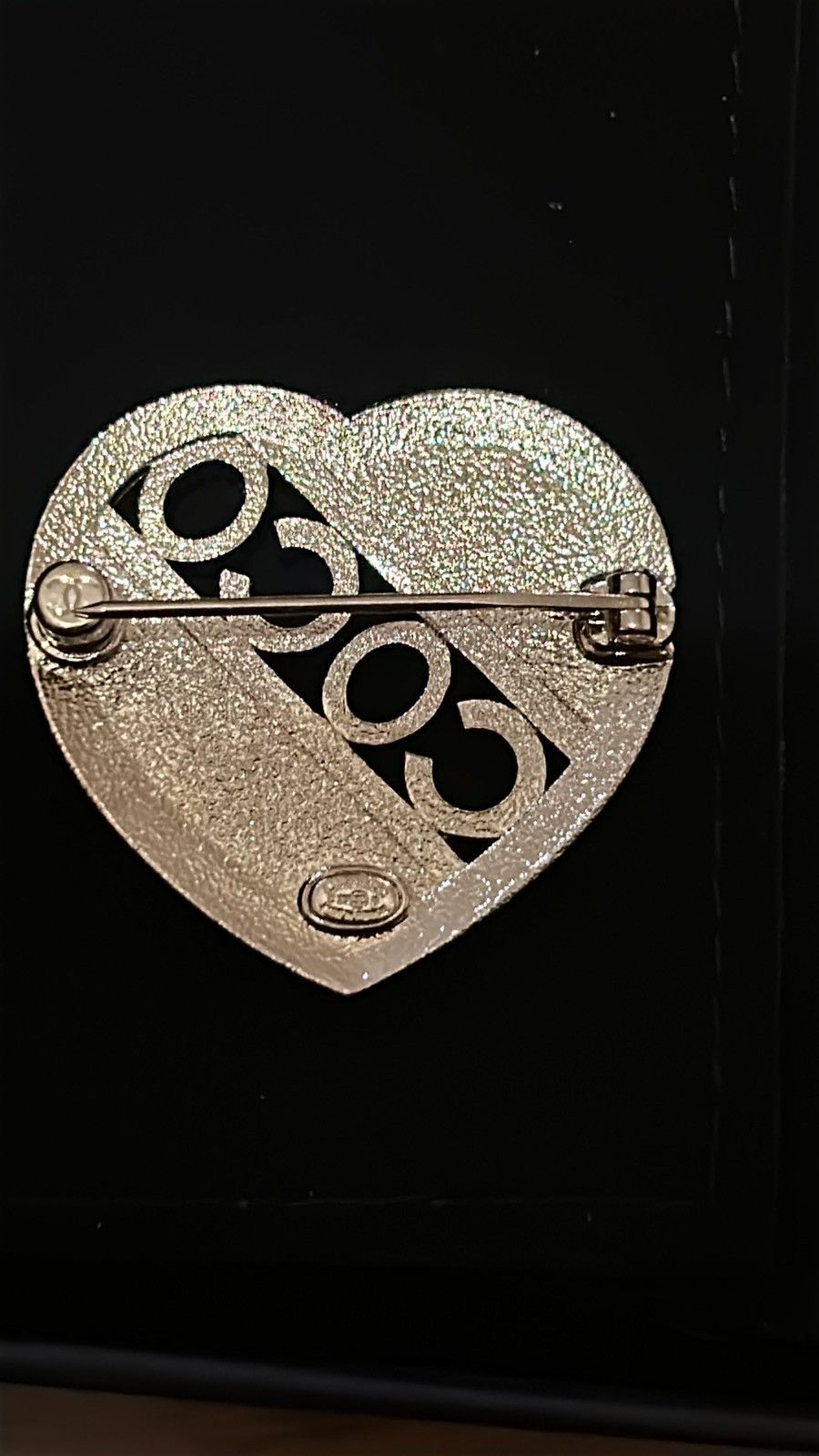 Chanel Chanel Crystal CC and Coco Mark Brooch Silver and Pink C23B Size ONE SIZE - 4 Thumbnail