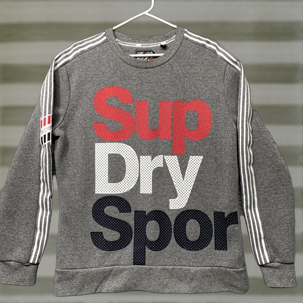 Superdry Superdry Sweatshirt Athletic Co Sport Pullover XL Gray Red White Logo Graphic Womens Size XL / US 12-14 / IT 48-50 - 1 Thumbnail