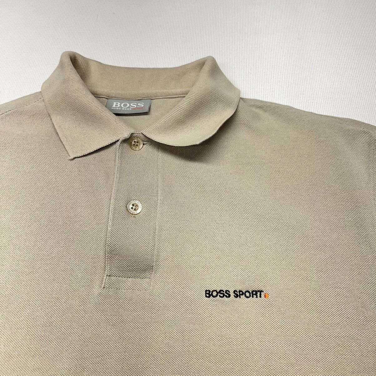 Hugo Boss Huge Boss Polo Beige Sport Embroidered Trooper Logo Y2K Size US L / EU 52-54 / 3 - 2 Thumbnail