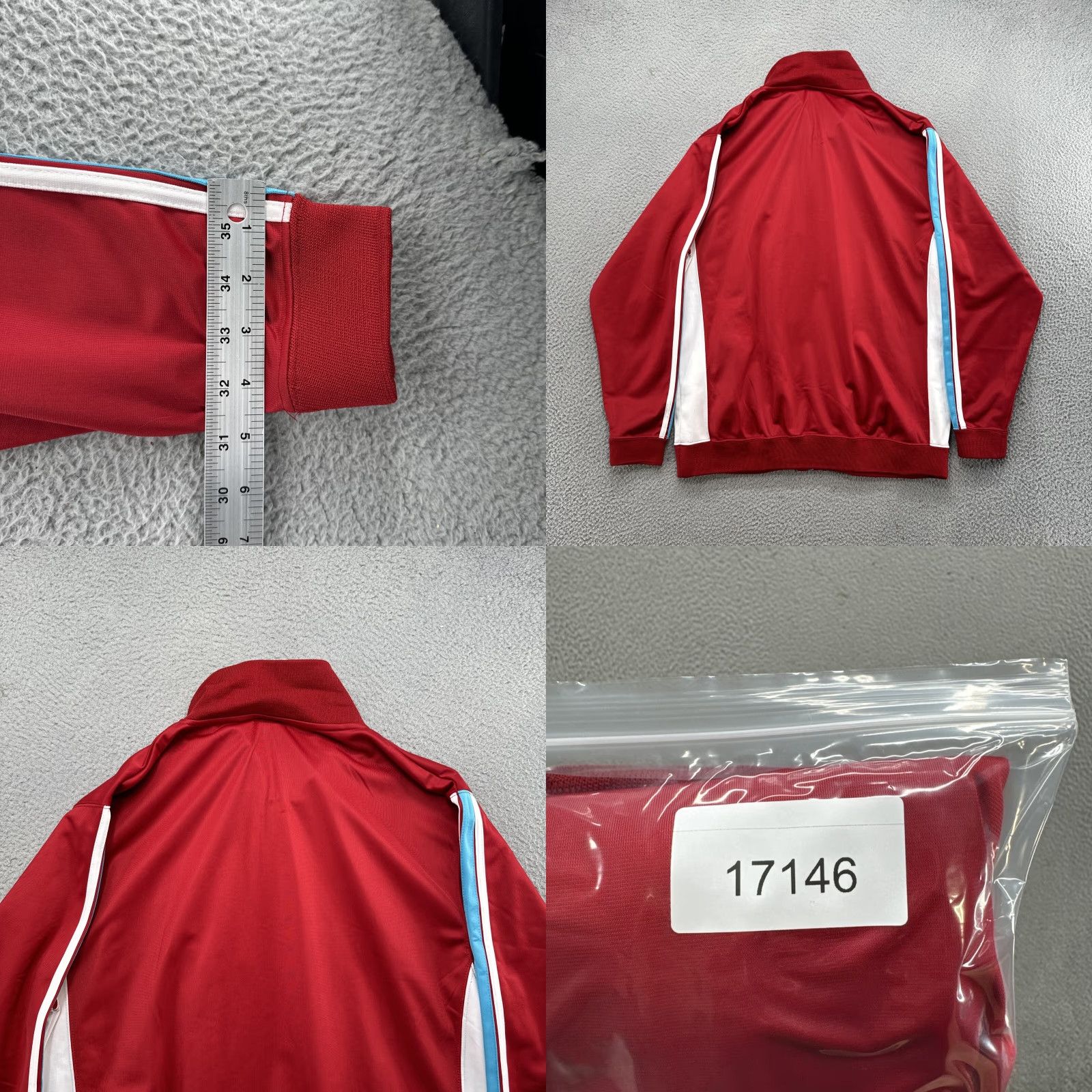 Express VINTAGE Brooklyn Xpress Mens Track Jacket Full Zip Embroidered XL Red Size US XL / EU 56 / 4 - 8 Thumbnail