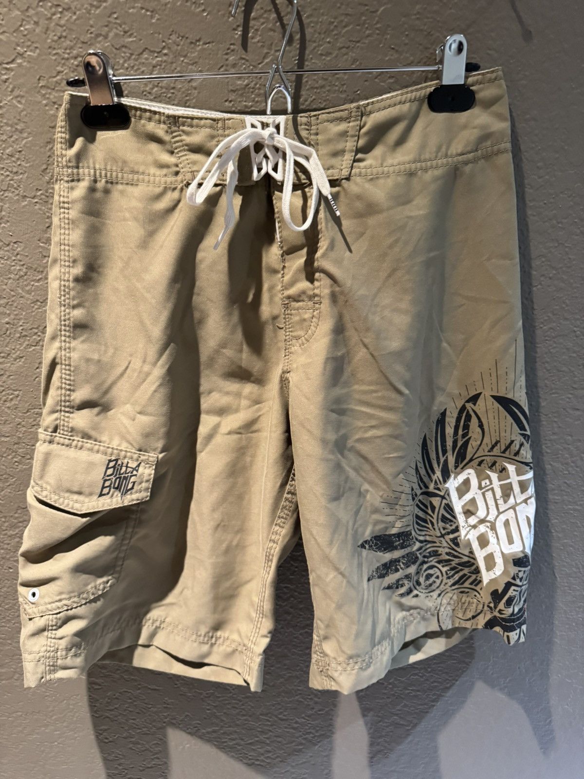 Beige Tan Billabong Surf Board Shorts 29