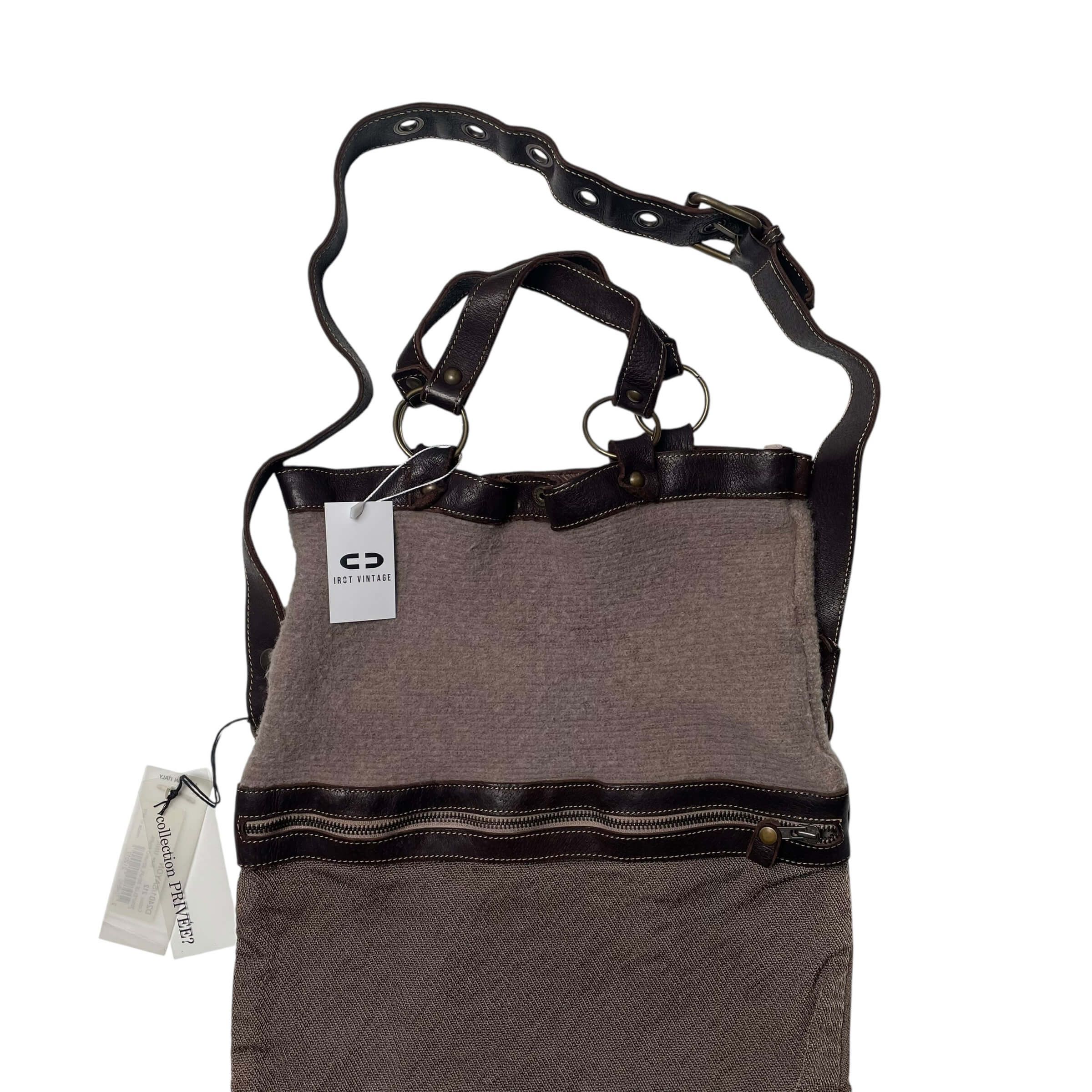 Vintage Collection privee leather&wool bag Size ONE SIZE - 2 Thumbnail