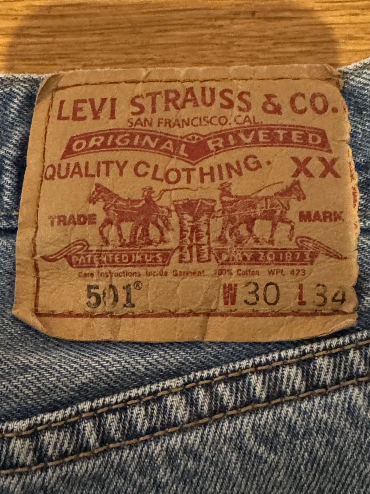 Levi's Vintage 90's Distressed Levi's 501 28x32 Size US 28 / EU 44 - 3 Thumbnail