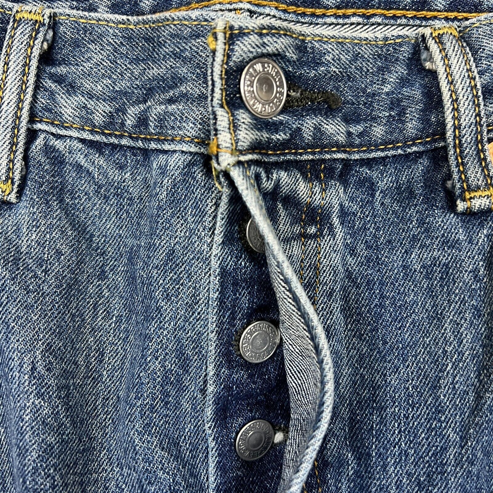 Levi's × Vintage Levi's 501 Jeans 34x30 Straight Leg Medium Wash Denim Pants Size US 34 / EU 50 - 3 Thumbnail
