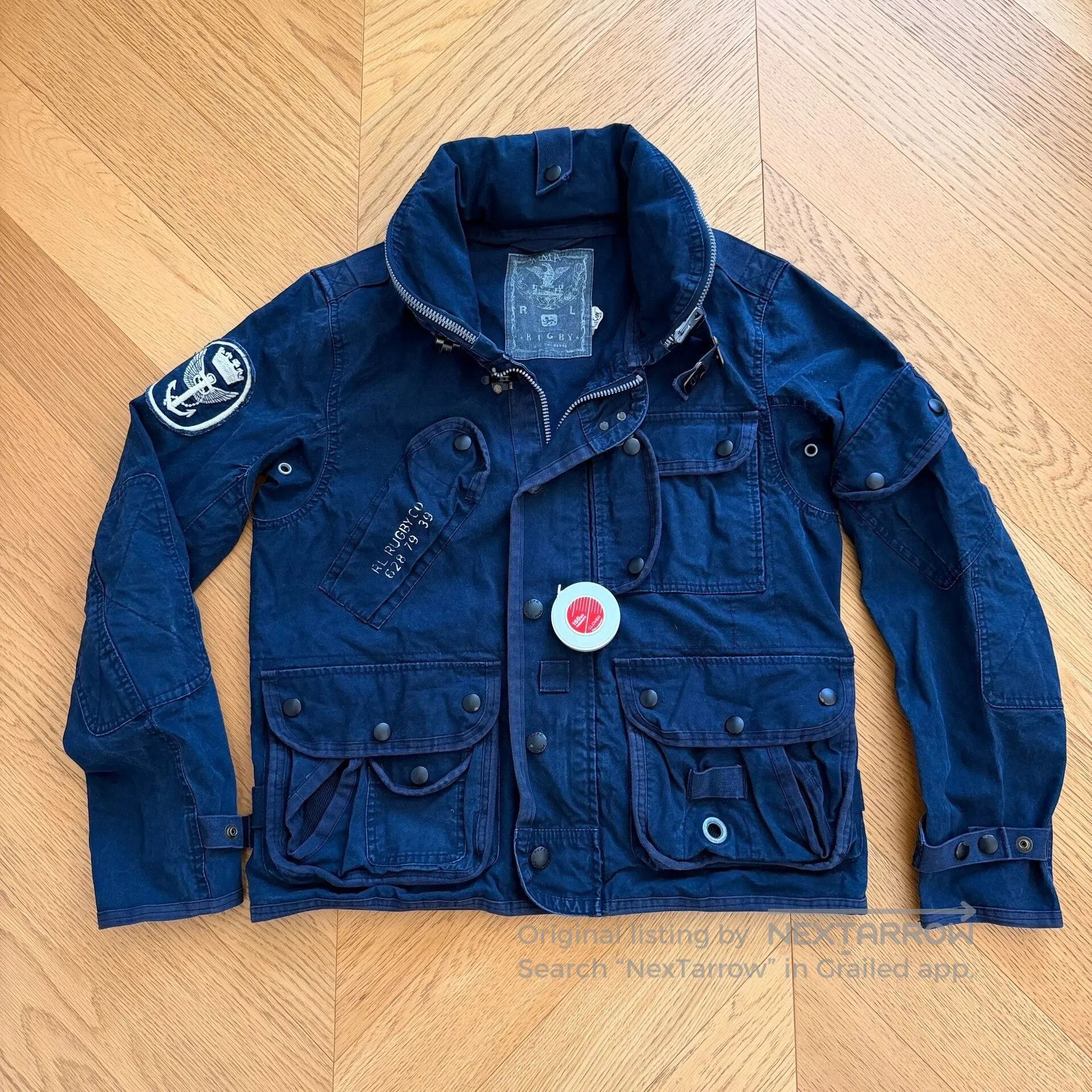 Rugby Ralph Lauren Early Rugby Blue Hooded Jacket. Size US S / EU 44-46 / 1 - 1 Thumbnail