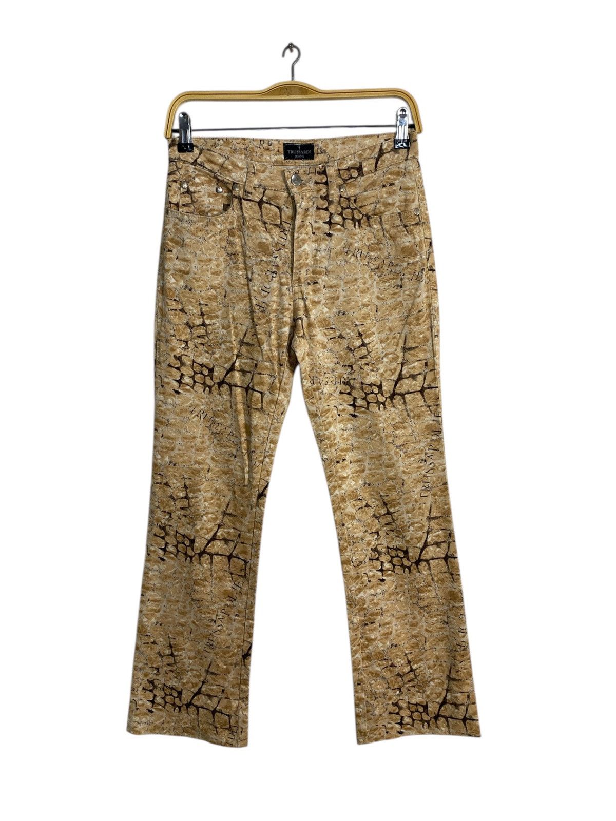 Trussardi Trussardi Jeans Sand Erosion Crocodile Effect Straight Cut Size US 34 / EU 50 - 1 Thumbnail