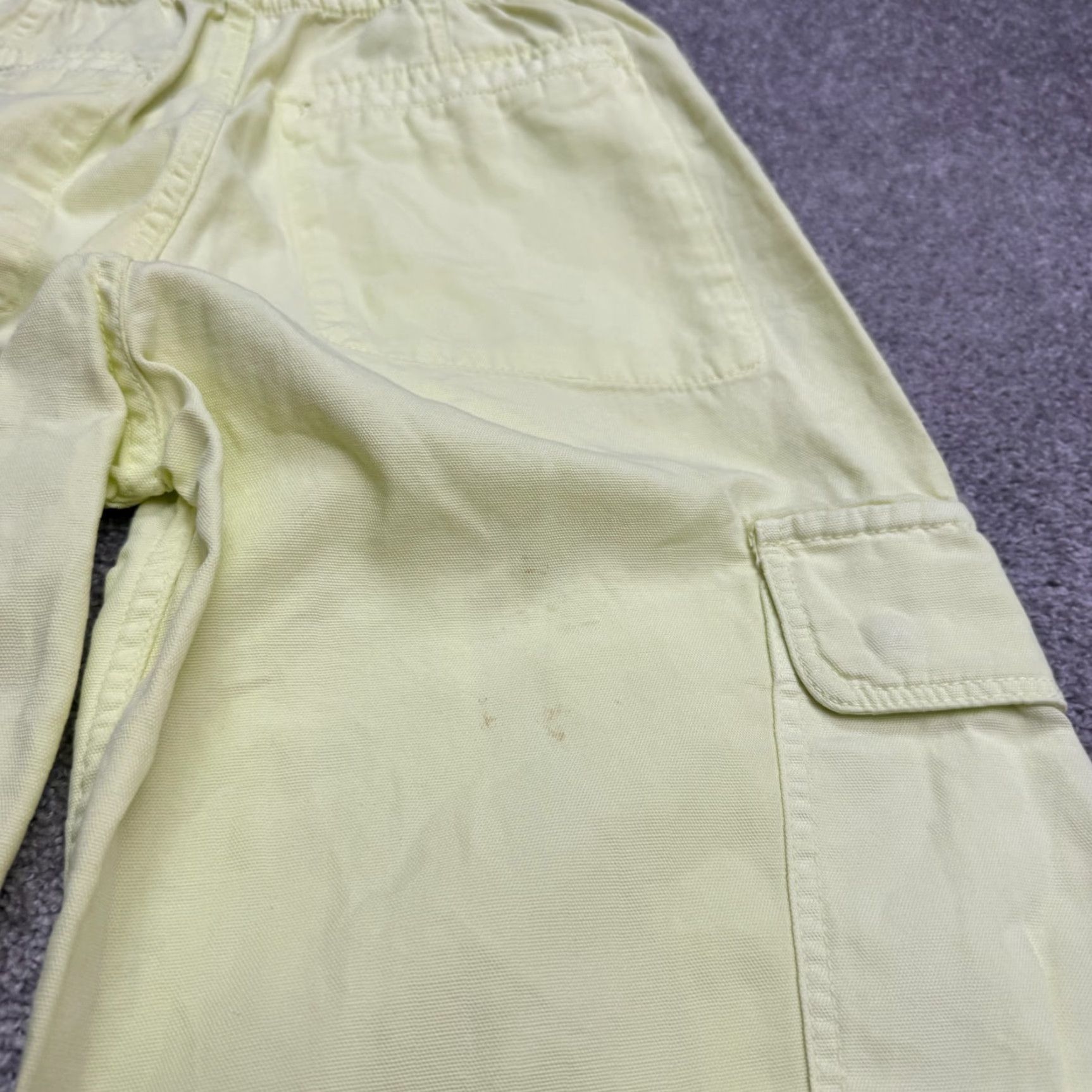 Zara Zara Wide Leg Cargo Pants Womens 0 Yellow High Rise Cotton Blend Elastic Waist Shirt Pants Womens XS XS? Size 25" / US 0 / IT 36 - 6 Thumbnail