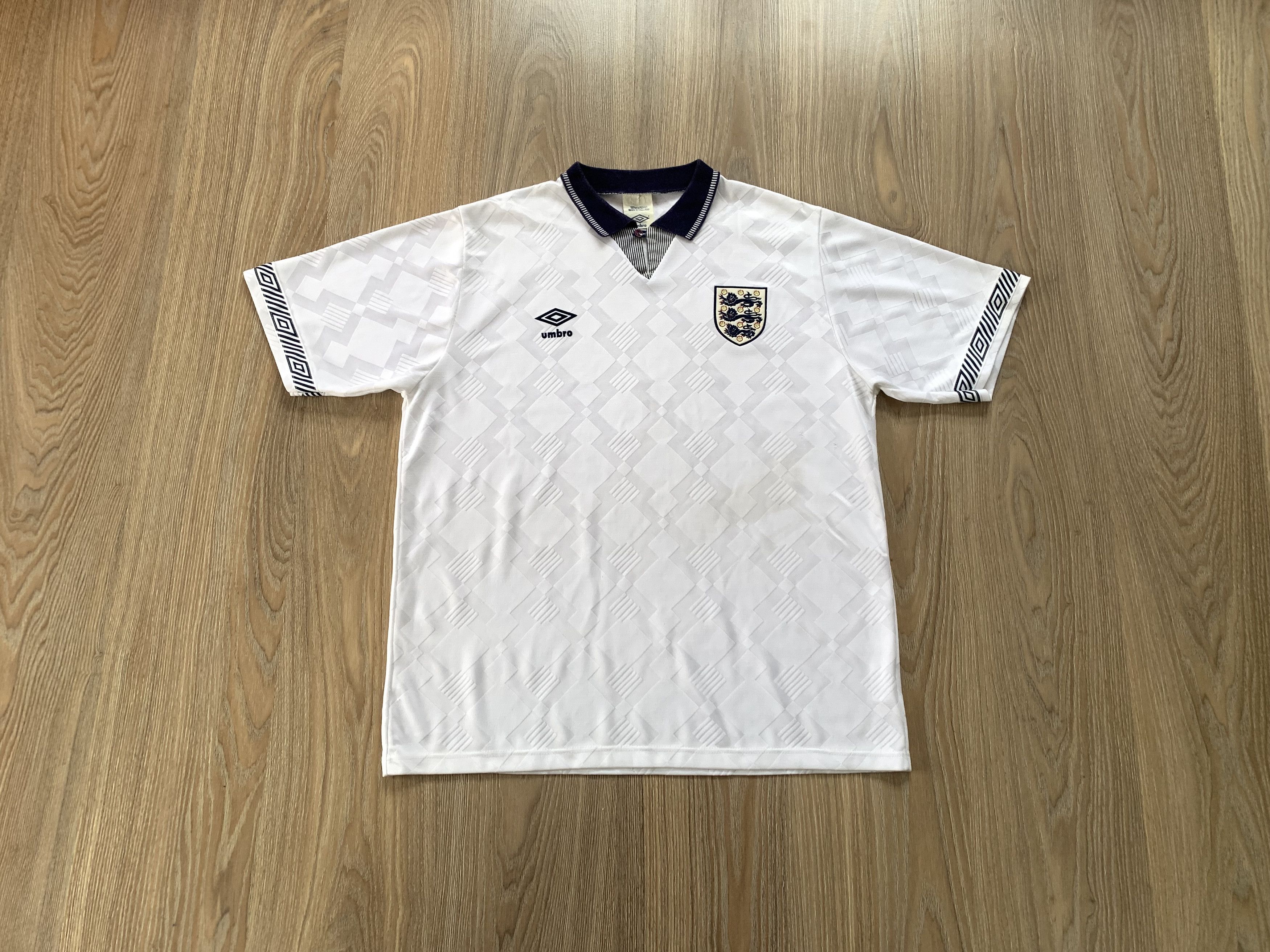 Umbro Retro Vintage Umbro England Training Polo Jersey 1990 Size US L / EU 52-54 / 3 - 1 Thumbnail