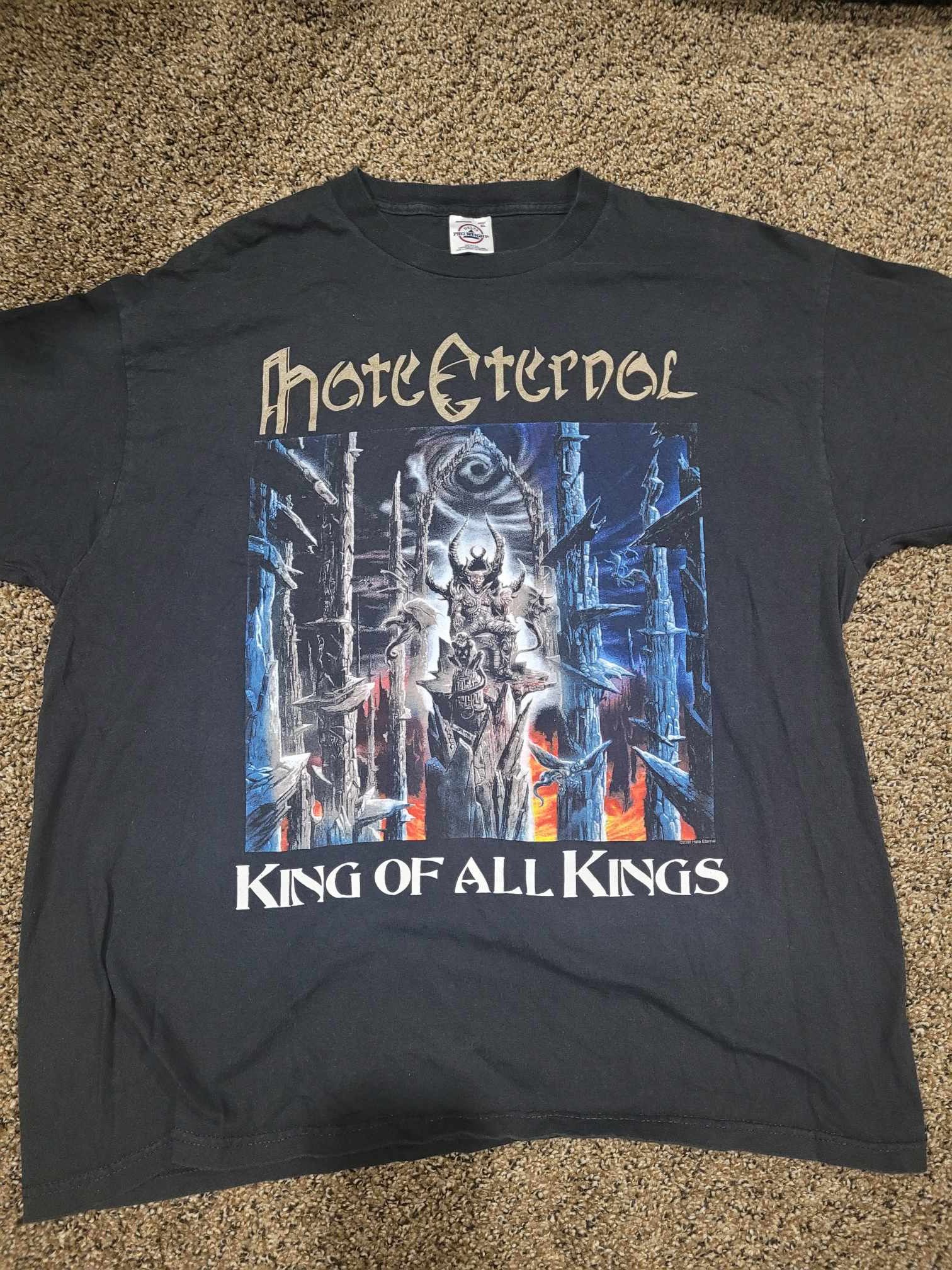 image of Band Tees x Vintage Hate Eternal Vintage King Of All Kings 2002 Tour Shirt in Black, Men's (Size XL