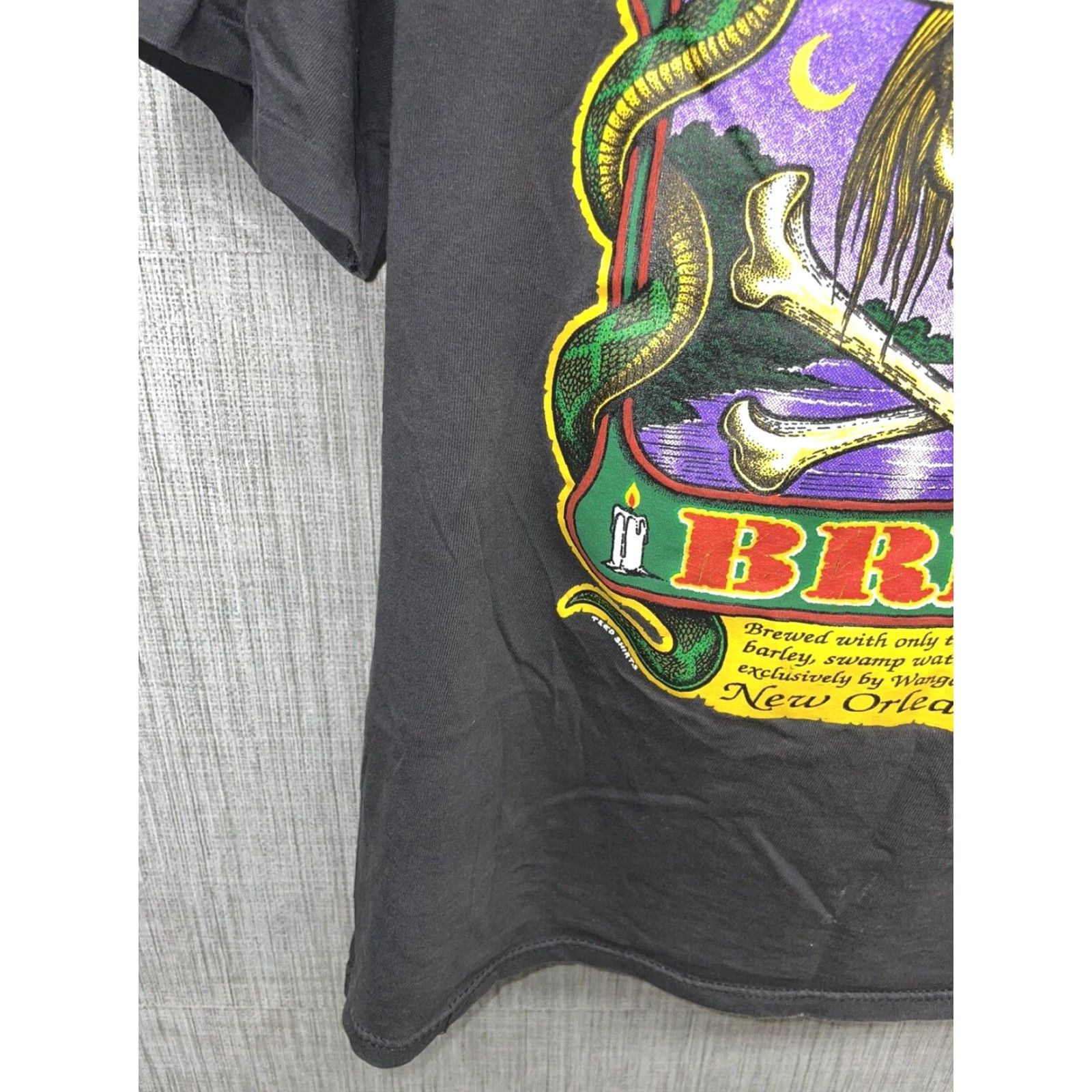 Vintage VINTAGE Miller VooDoo Brew Black Graphic T-Shirt USA Adult Large SINGLE STITCH Mens Size US L / EU 52-54 / 3 - 3 Thumbnail