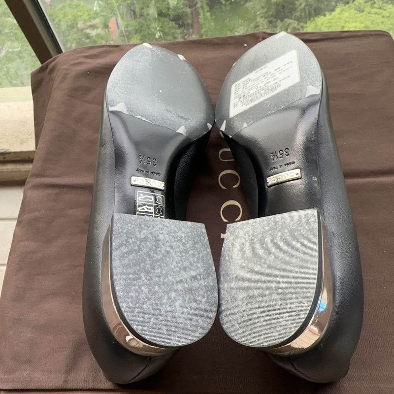 Gucci Gucci Black Loafers with Studded Detail - Size US 5.5 / EU 38 - 4 Thumbnail