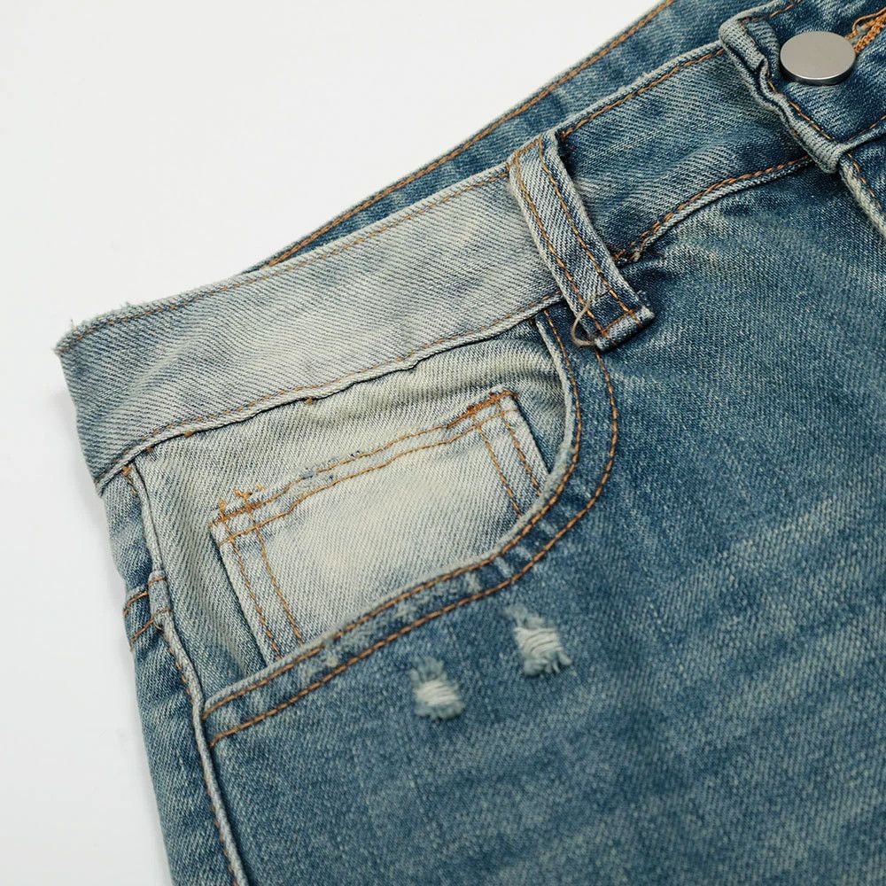 Vintage Men's punk distressed loose washed straight jeans Size US 32 / EU 48 - 4 Thumbnail