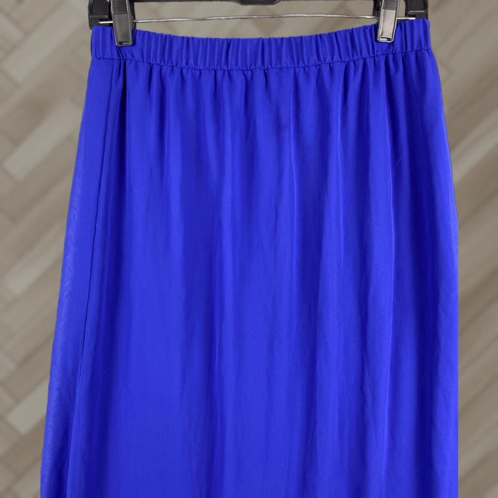 Forever 21 Forever 21 Skirt Women’s L Blue Polyester Rayon Spandex Long Spring Womens Size 36" / US 14 / IT 50 - 1 Thumbnail