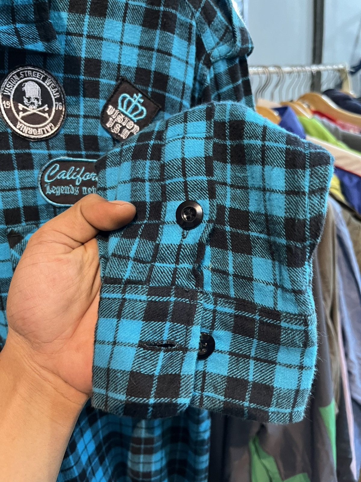 Vision Streetwear Vintage flannel vision street wear 90s button ups shirt Size US M / EU 48-50 / 2 - 7 Thumbnail