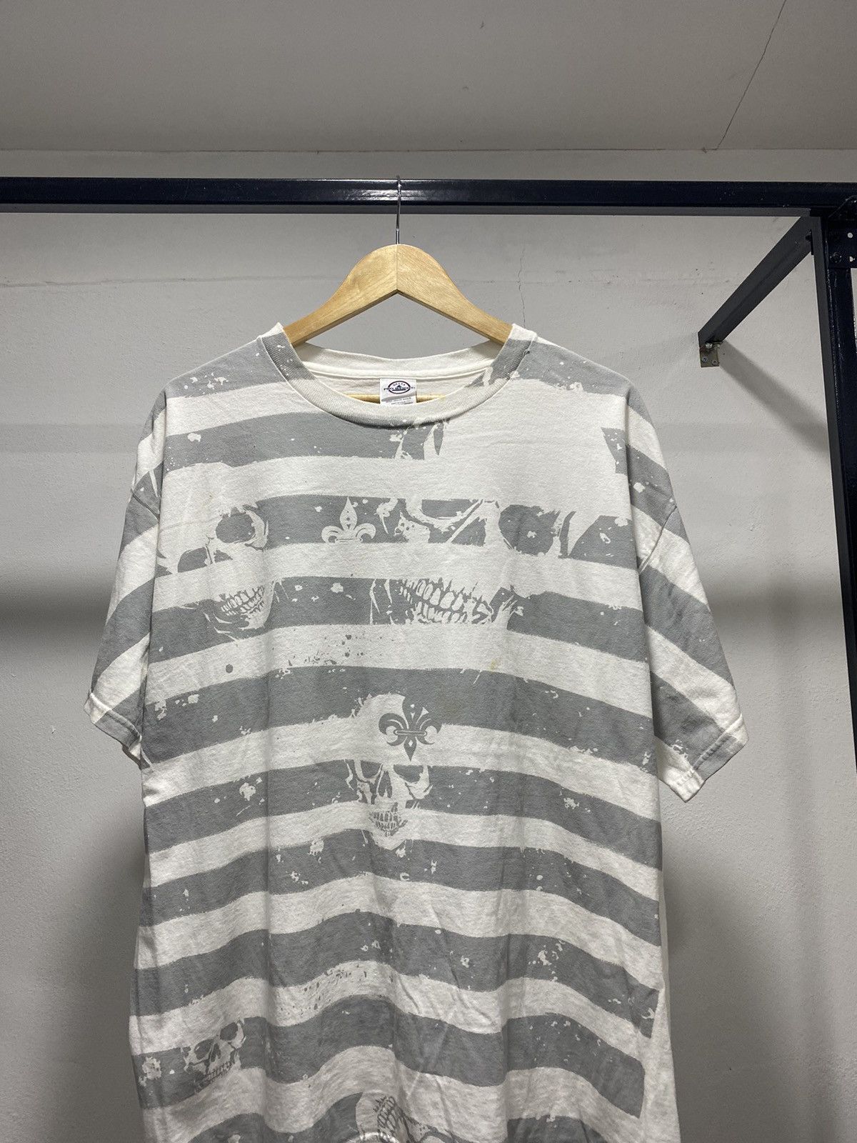 Hysteric Glamour × Japanese Brand × Le Grande Bleu (L.G.B.) Sick☠️ Printed Stripes Skulls Lgb Size US L / EU 52-54 / 3 - 2 Thumbnail