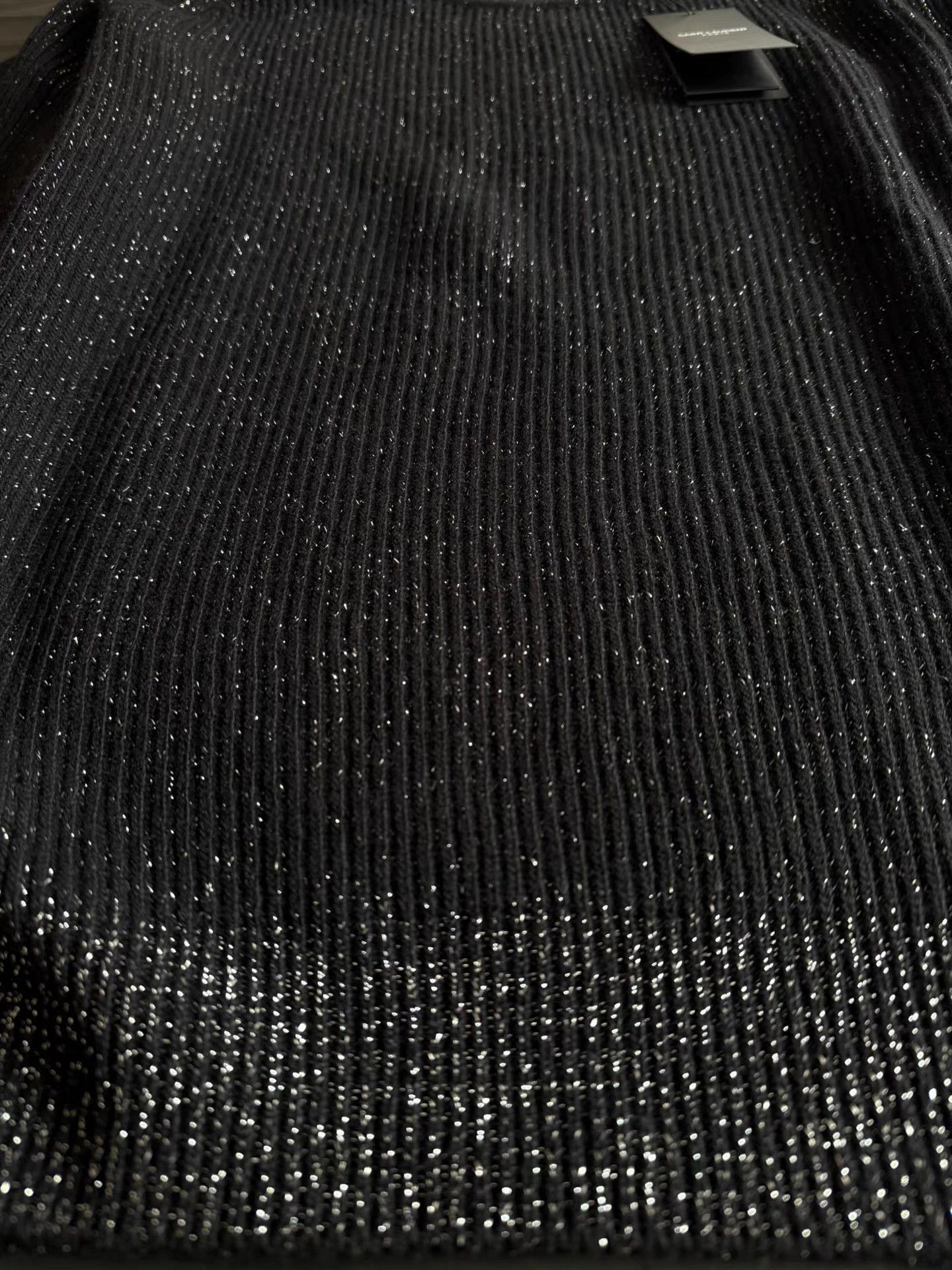 Saint Laurent Paris Saint Laurent Silver Thread Wool and Cashmere Sweate Ｑ23 Size US L / EU 52-54 / 3 - 1 Thumbnail