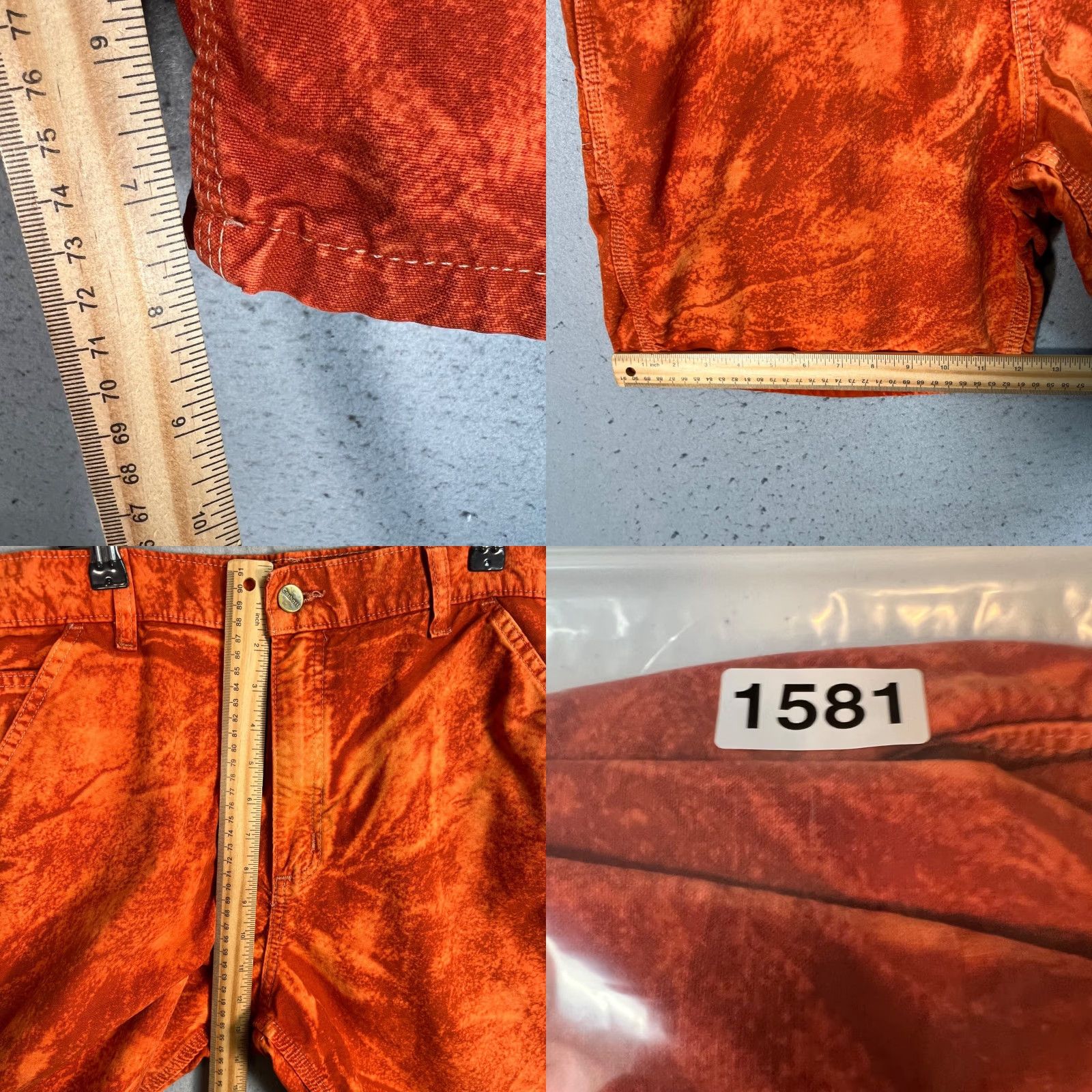 Vintage Custom Lamero Carhartt Tie Dye ShortS Mens 34 Orange Size US 34 / EU 50 - 8 Thumbnail