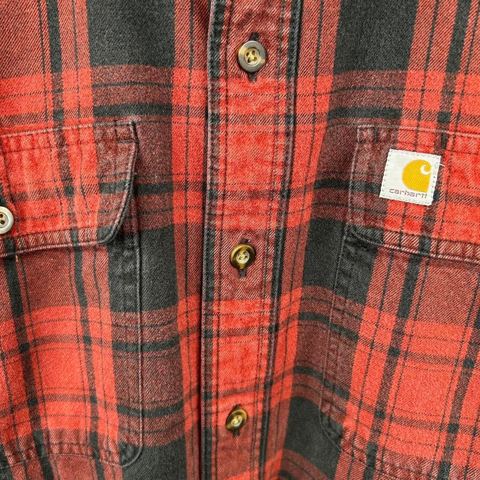 Carhartt Y2K Carhartt Plaid Red & Black Button-Up Flannel Medium Size US M / EU 48-50 / 2 - 4 Thumbnail