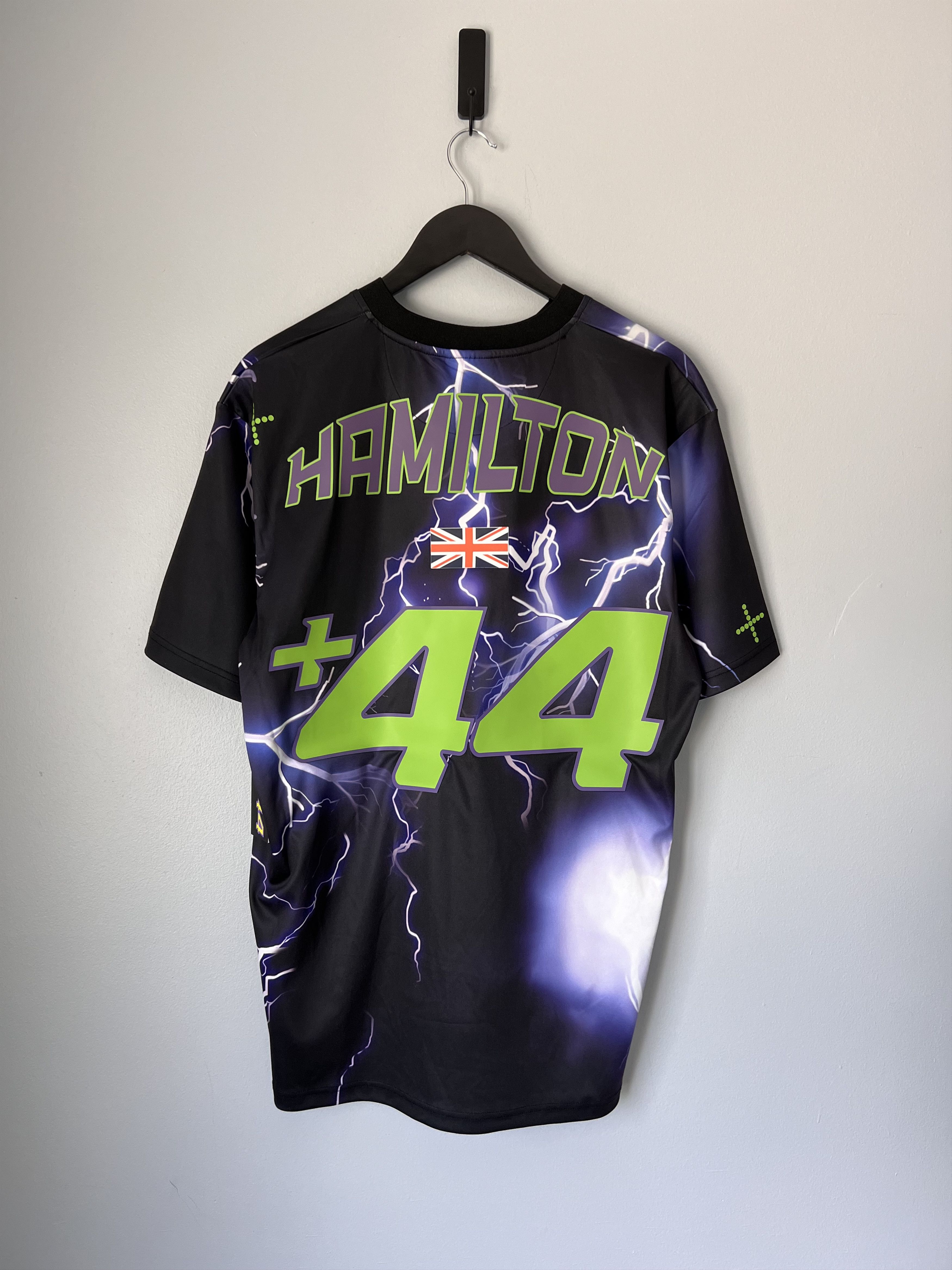 +44 Plus 44 Lewis Hamilton Silverstone Lightning Jersey Size US L / EU 52-54 / 3 - 4 Thumbnail