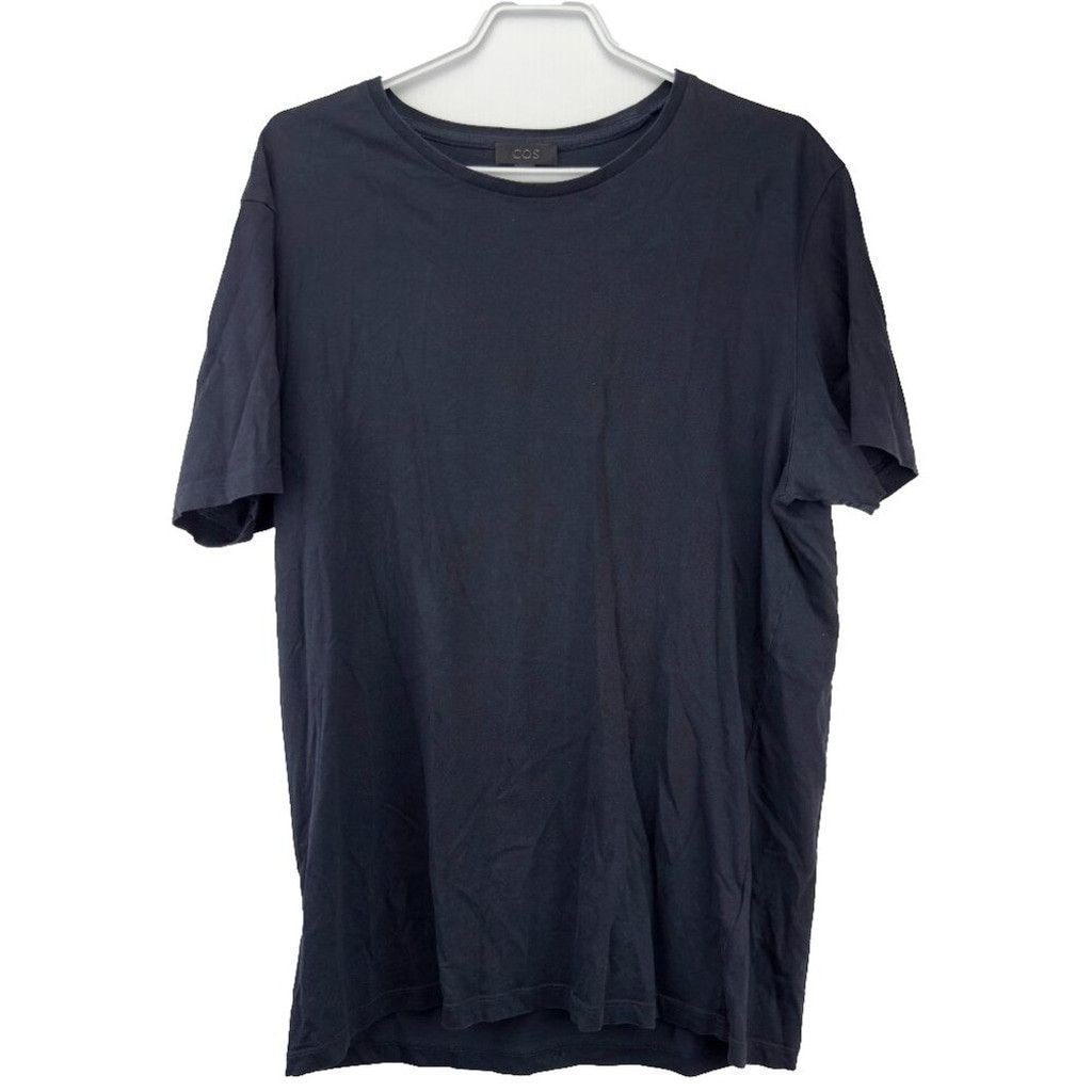 Cos COS Cotton Short Sleeves Crew Neck Navy Blue T-shirt Size L Size L / US 10 / IT 46 - 3 Thumbnail