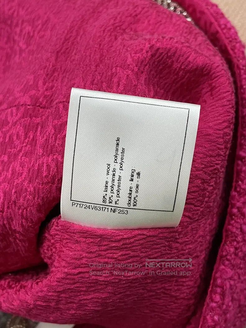 Chanel Chanel Rose-red tweed short coat Size XS / US 0-2 / IT 36-38 - 7 Thumbnail
