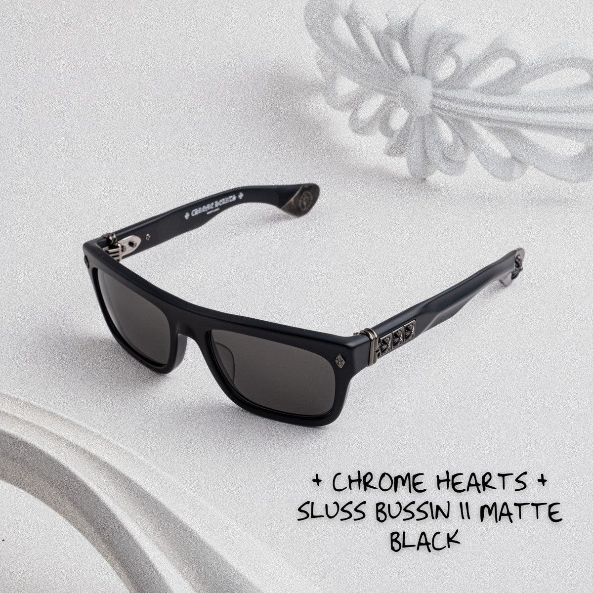 Chrome Hearts CHROME HEARTS SLUSS BUSSIN II MATTE BLACK SUNGLASSES Size ONE SIZE - 1 Thumbnail