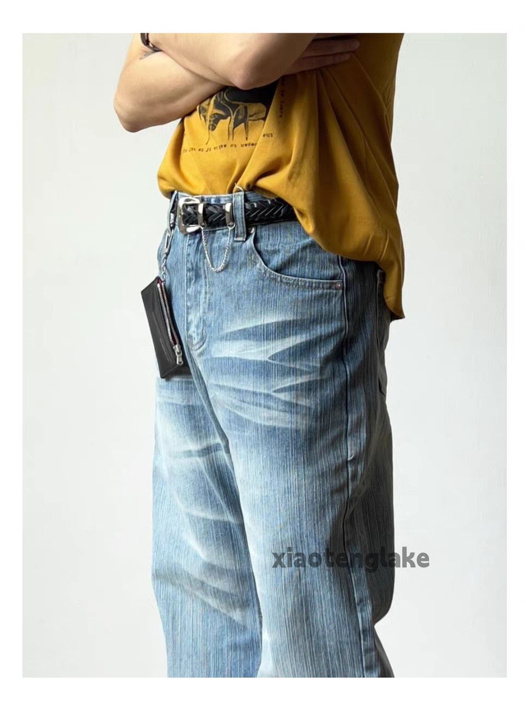 Jean xtl washed faded cleanfit yuppie y2k hiphop jeans Size 28" / US 6 / IT 42 - 4 Thumbnail