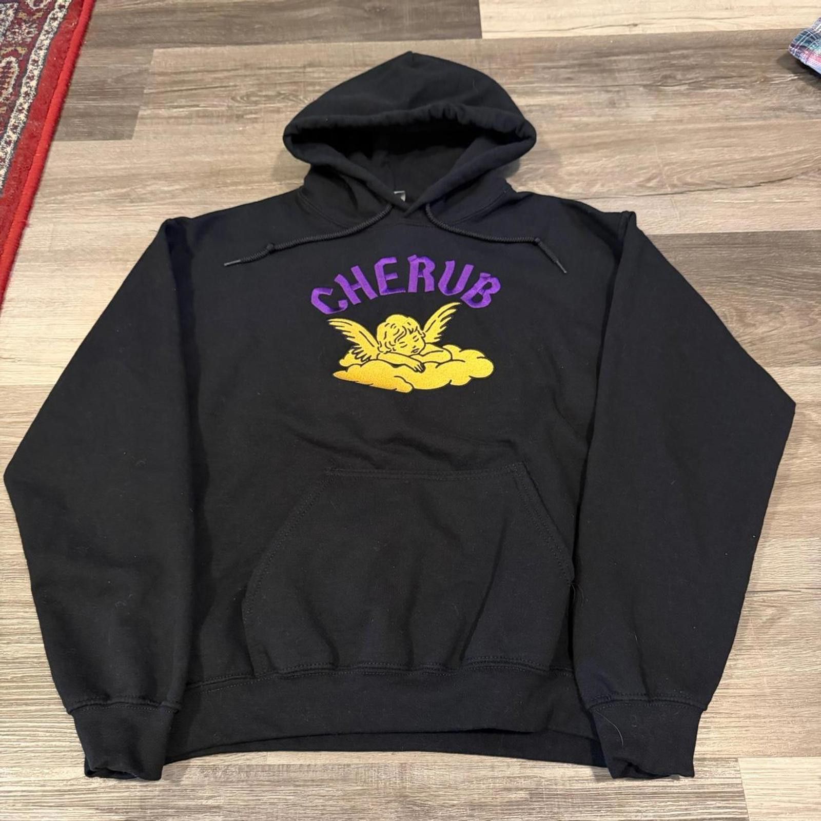 Gildan cherub embroidered hoodie cute religion religious M Size US M / EU 48-50 / 2 - 3 Thumbnail