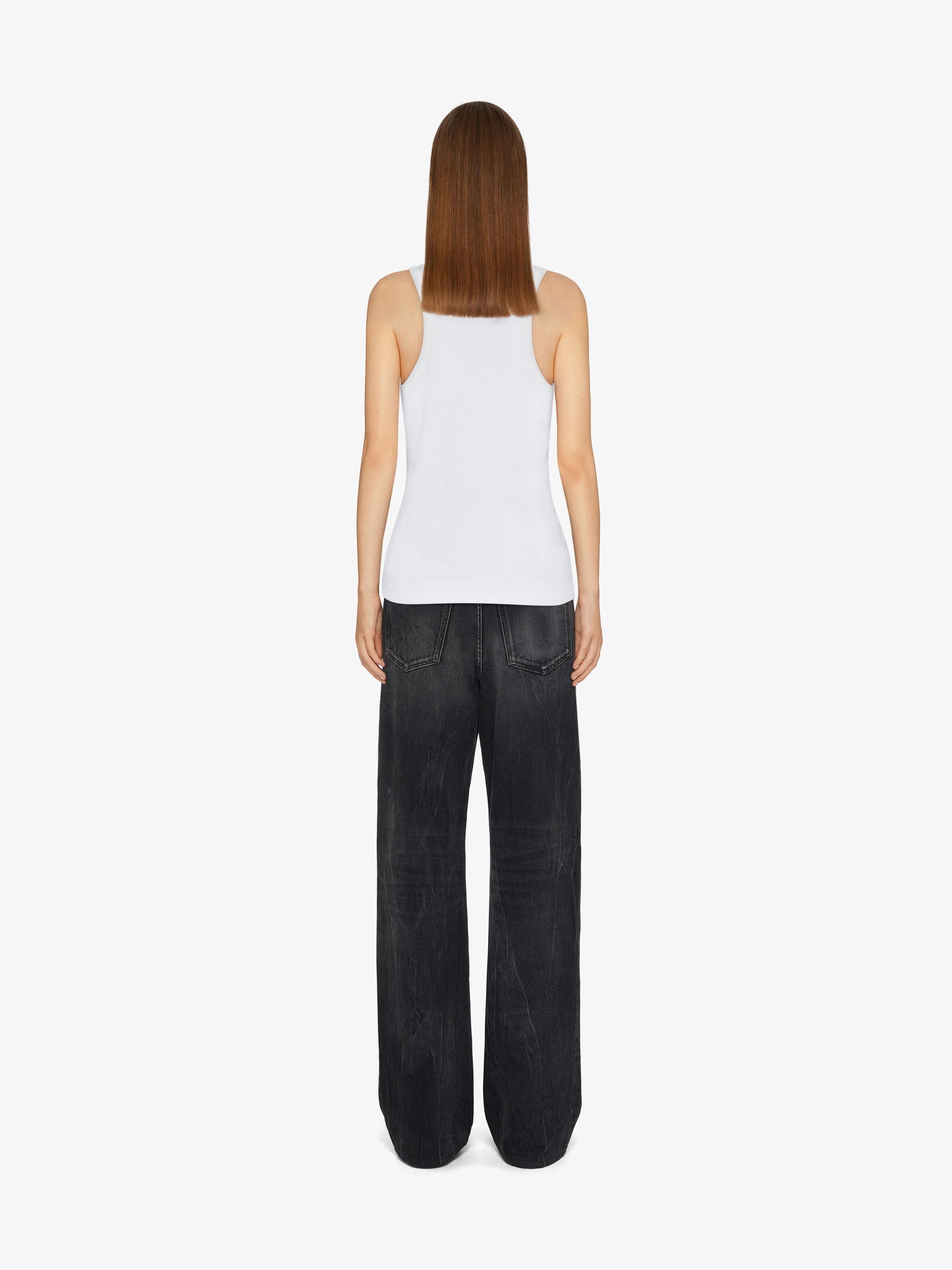 Givenchy oc11z0725 Tank Top in White/Black Size S / US 4 / IT 40 - 4 Thumbnail