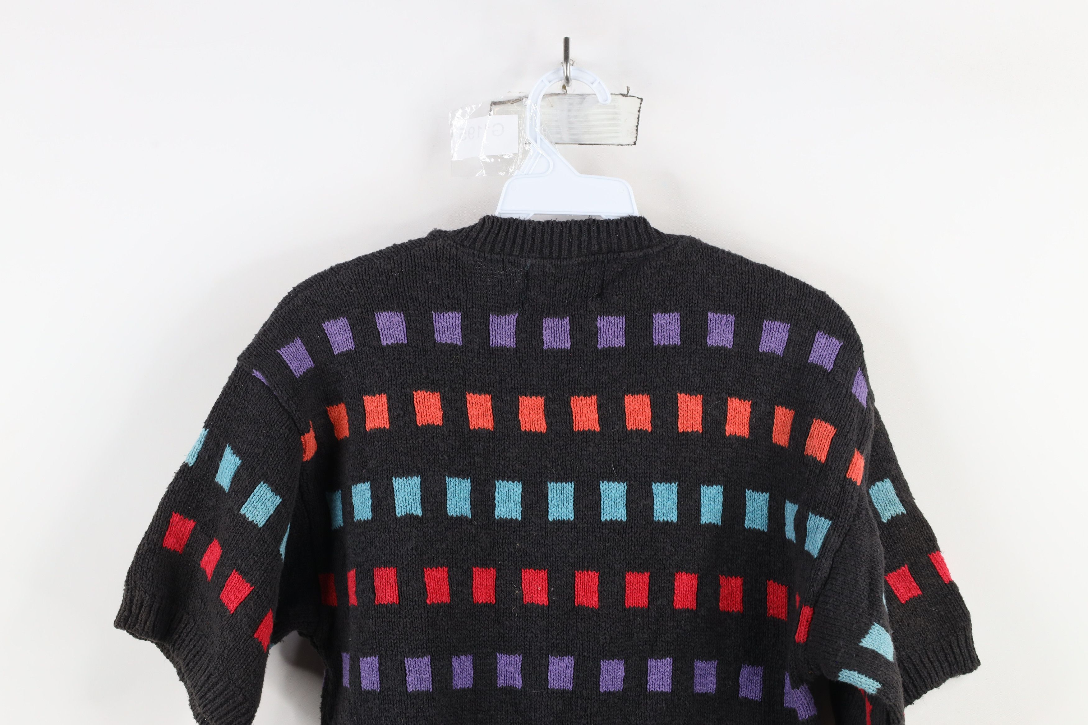 Vintage Vintage 90s Streetwear Square Knit Short Sleeve Sweater USA Size M / US 6-8 / IT 42-44 - 8 Thumbnail