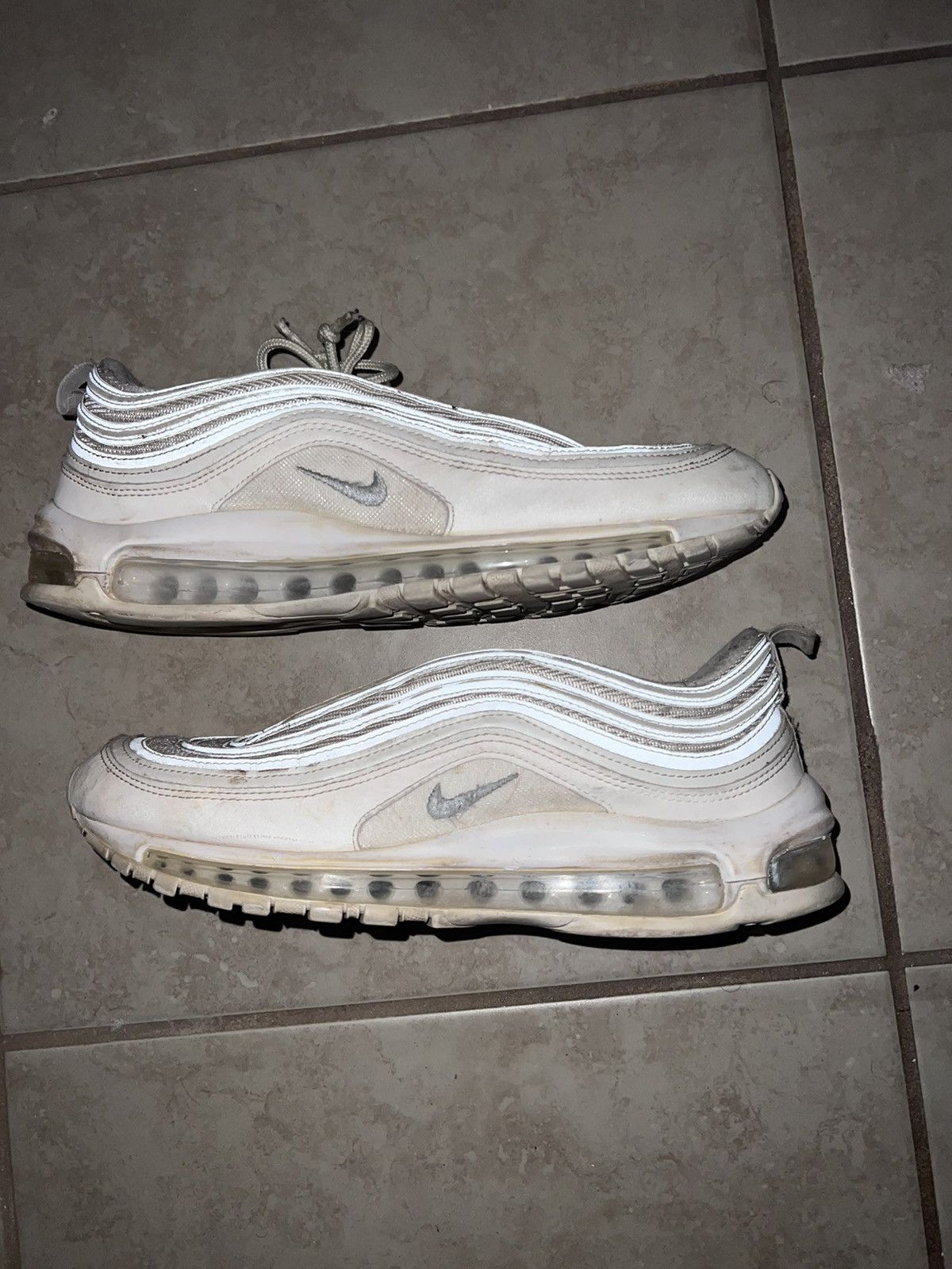 Nike Nike Air Max 97 Triple White Wolf Grey Size US 10.5 / EU 43-44 - 8 Thumbnail