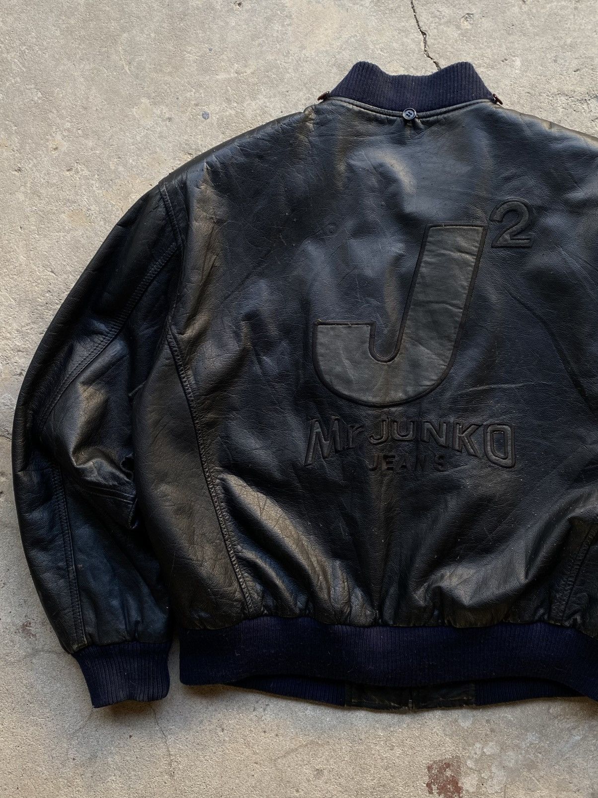 Japanese Brand Mr.Junko leather Jacket Size US L / EU 52-54 / 3 - 2 Thumbnail