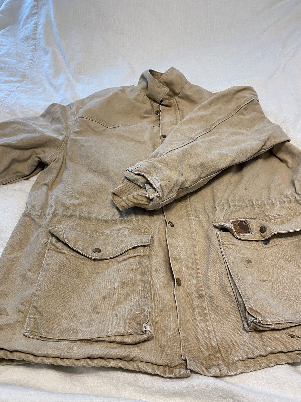 Carhartt Tan Distressed Carhartt Coat Size US XL / EU 56 / 4 - 5 Thumbnail