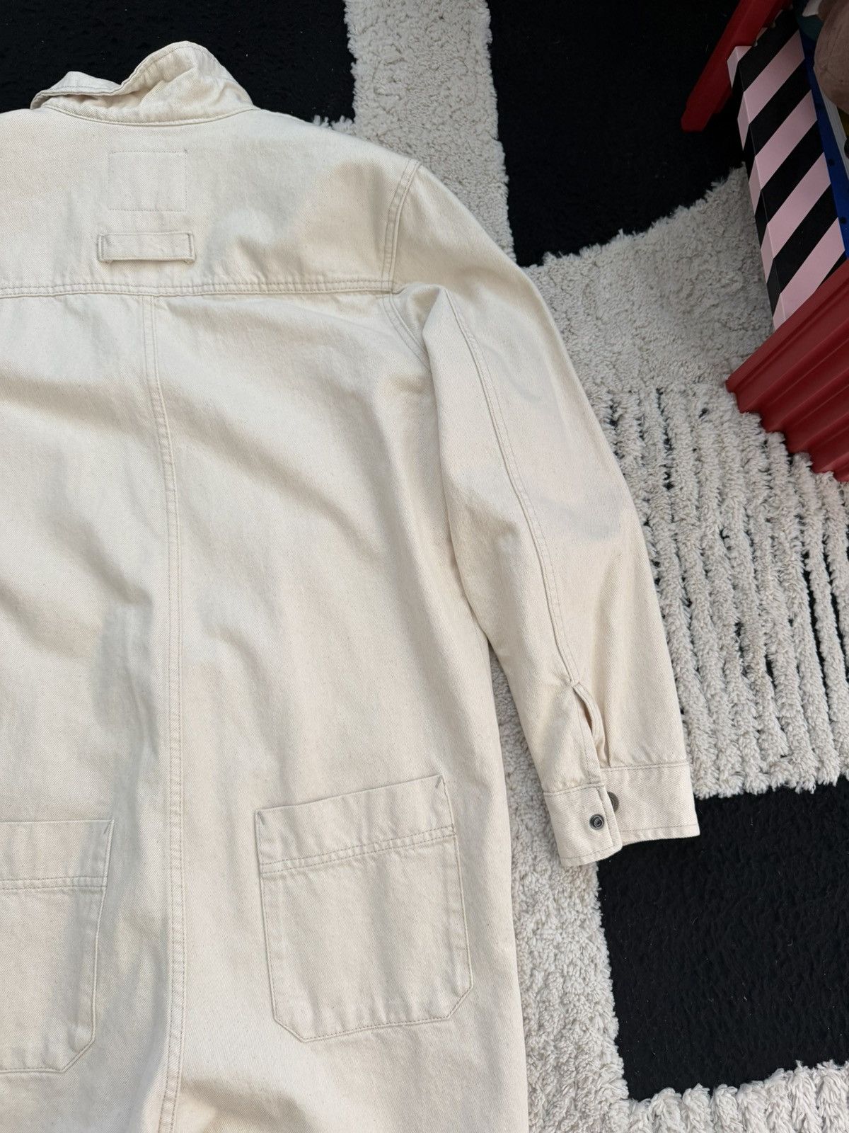 Other American Vintage Cream Denim Coveralls Jumpsuit SZ SMALL Size US 30 / EU 46 - 7 Thumbnail