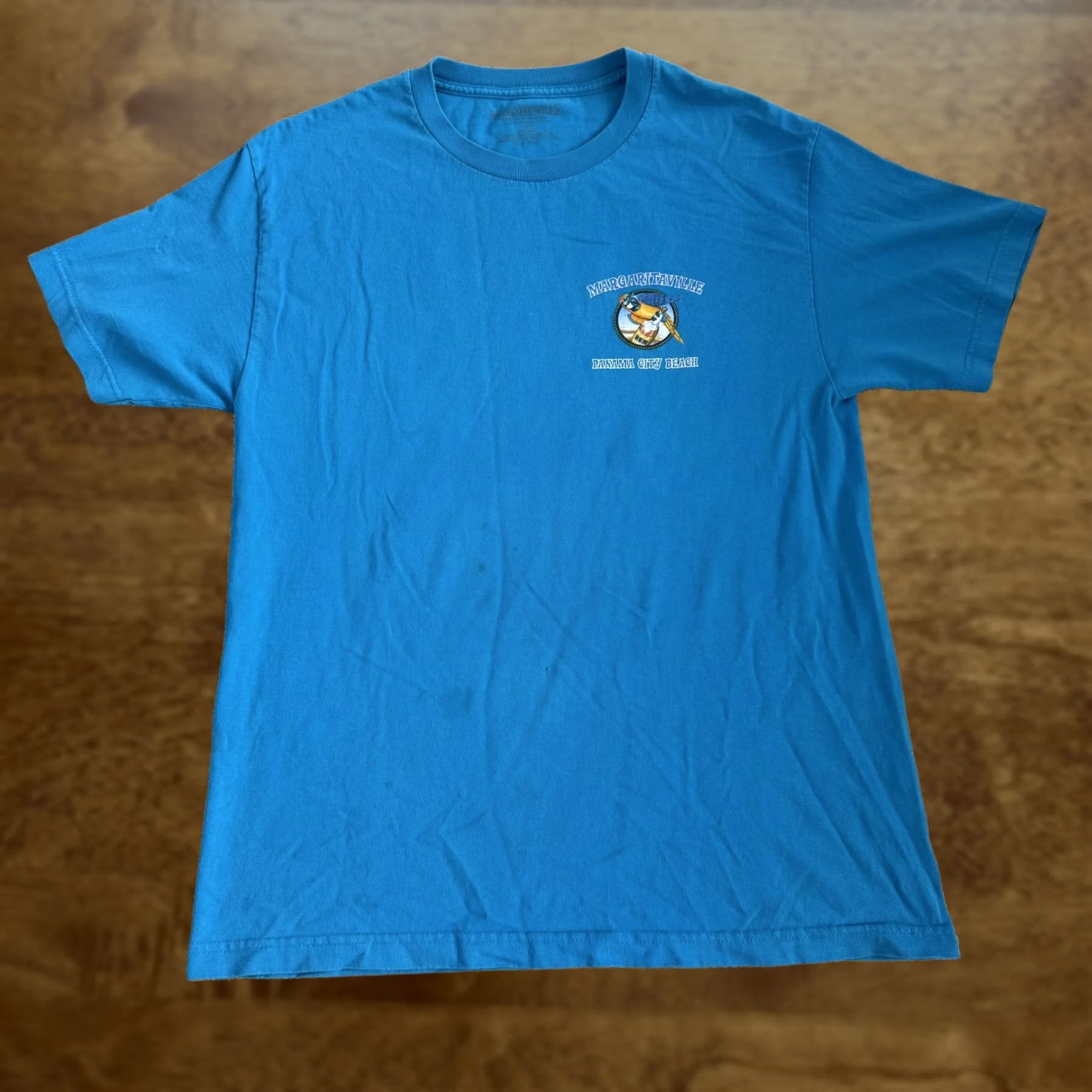 Vintage Margaritaville Shirt Mens Large Blue Panama City Beach Parrot Rum Tee T-Shirt Size US L / EU 52-54 / 3 - 1 Thumbnail
