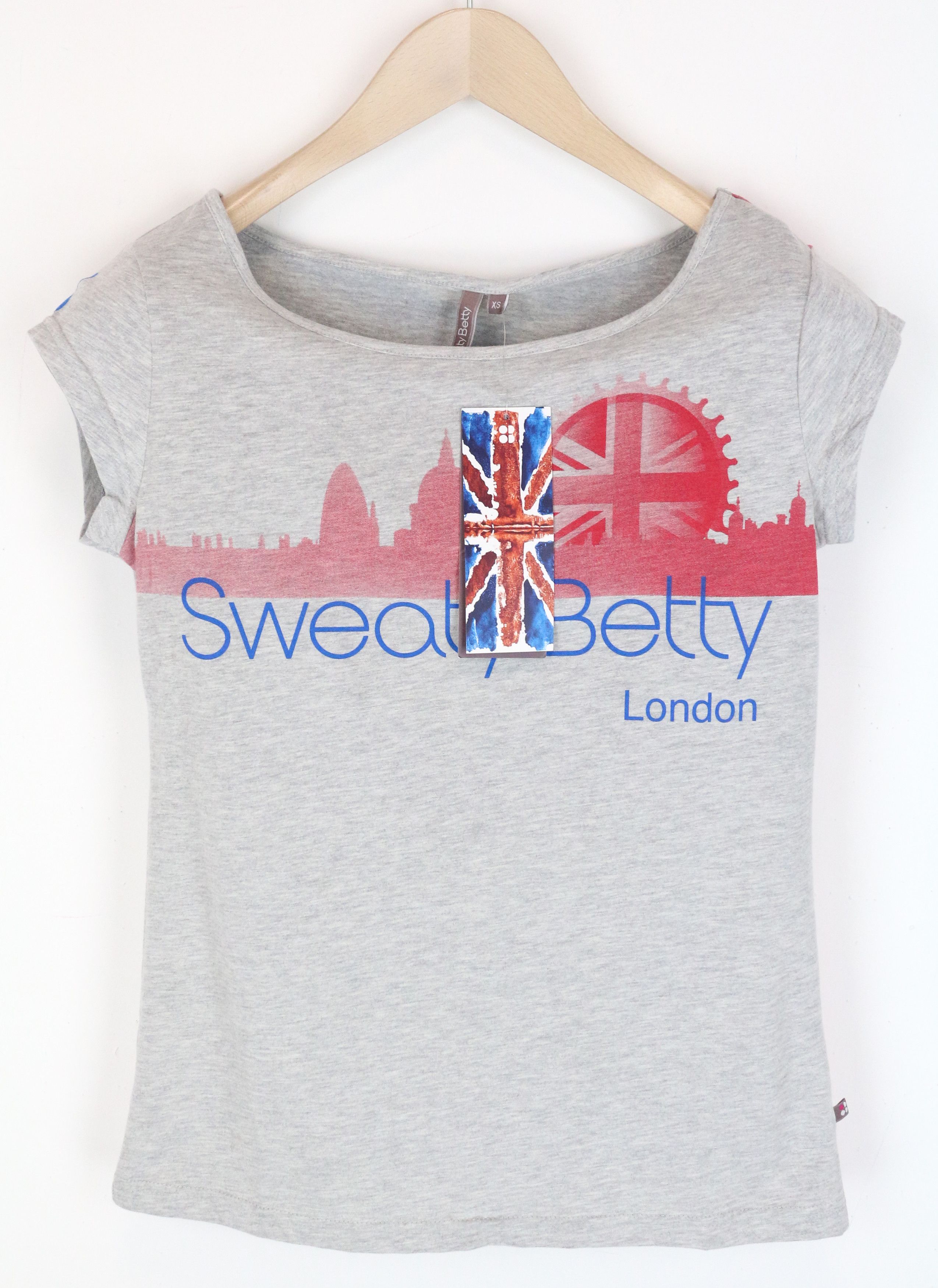 Scotch & Soda PATRIOT XS Grey Cotton Blend Union Jack Print T-Shirt 61703 Size XS / US 0-2 / IT 36-38 - 1 Thumbnail