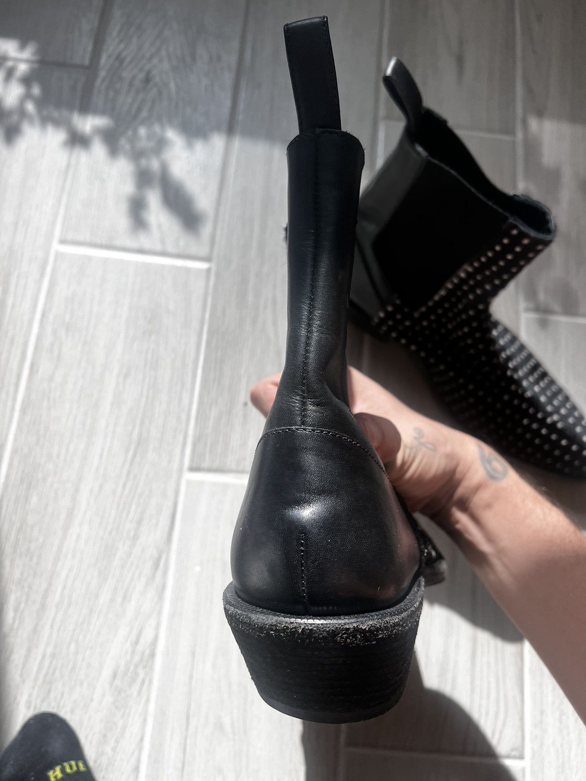 Haider Ackermann Haider Ackermann black polka dot Elasticated Chelsea boots Size US 10 / EU 43 - 13 Thumbnail