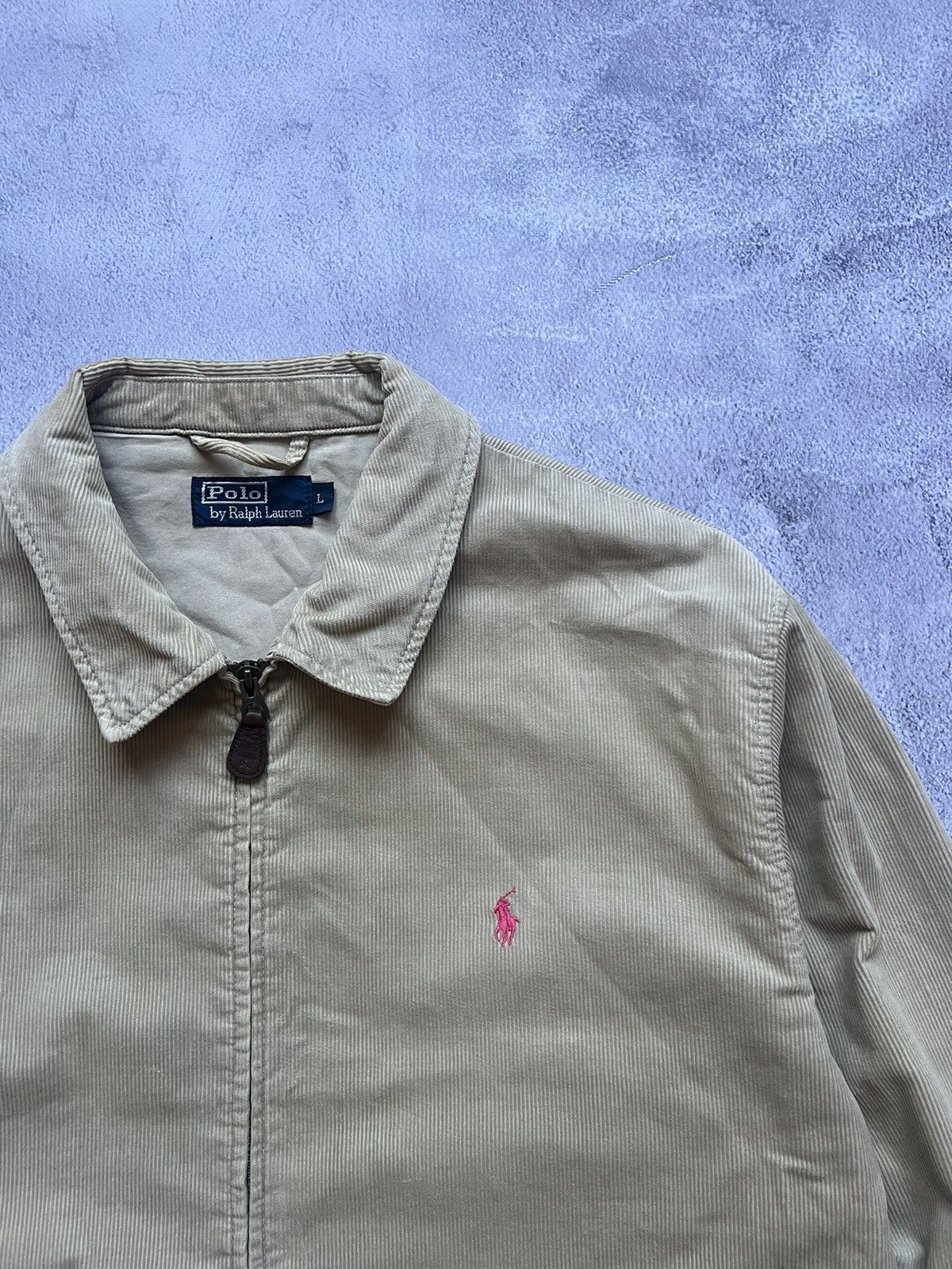 Rare Polo Ralph Lauren Vintage Corduroy Bomber Jacket Size:L
