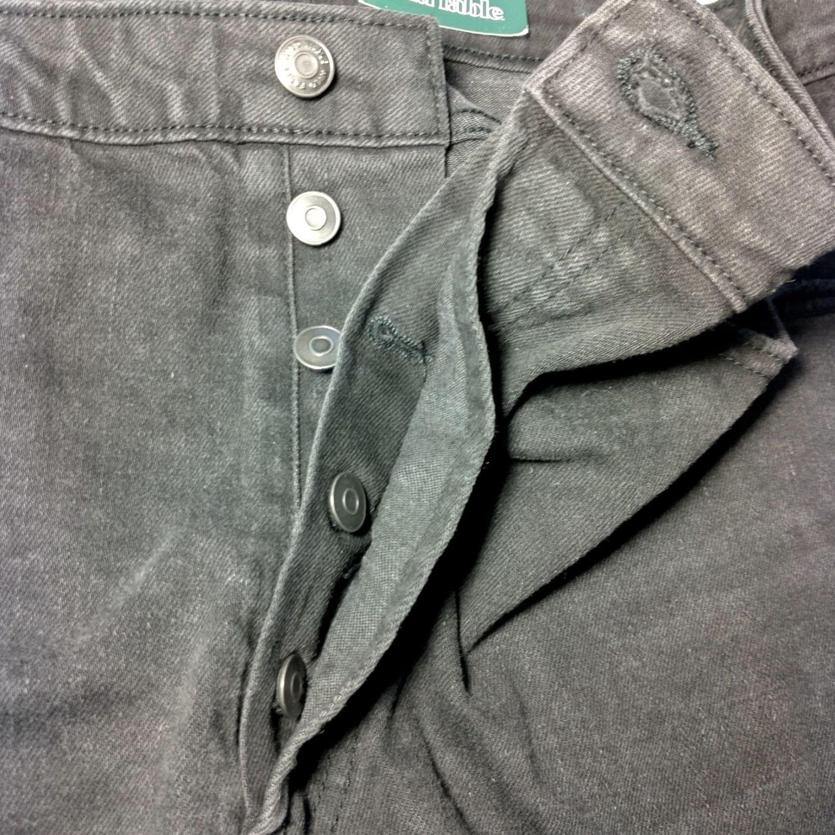 Vintage Wild Fable Jeans Women 18 34x27 Black Super High Rise Slim Straight Distressed Size 40" / US 18 - 5 Thumbnail