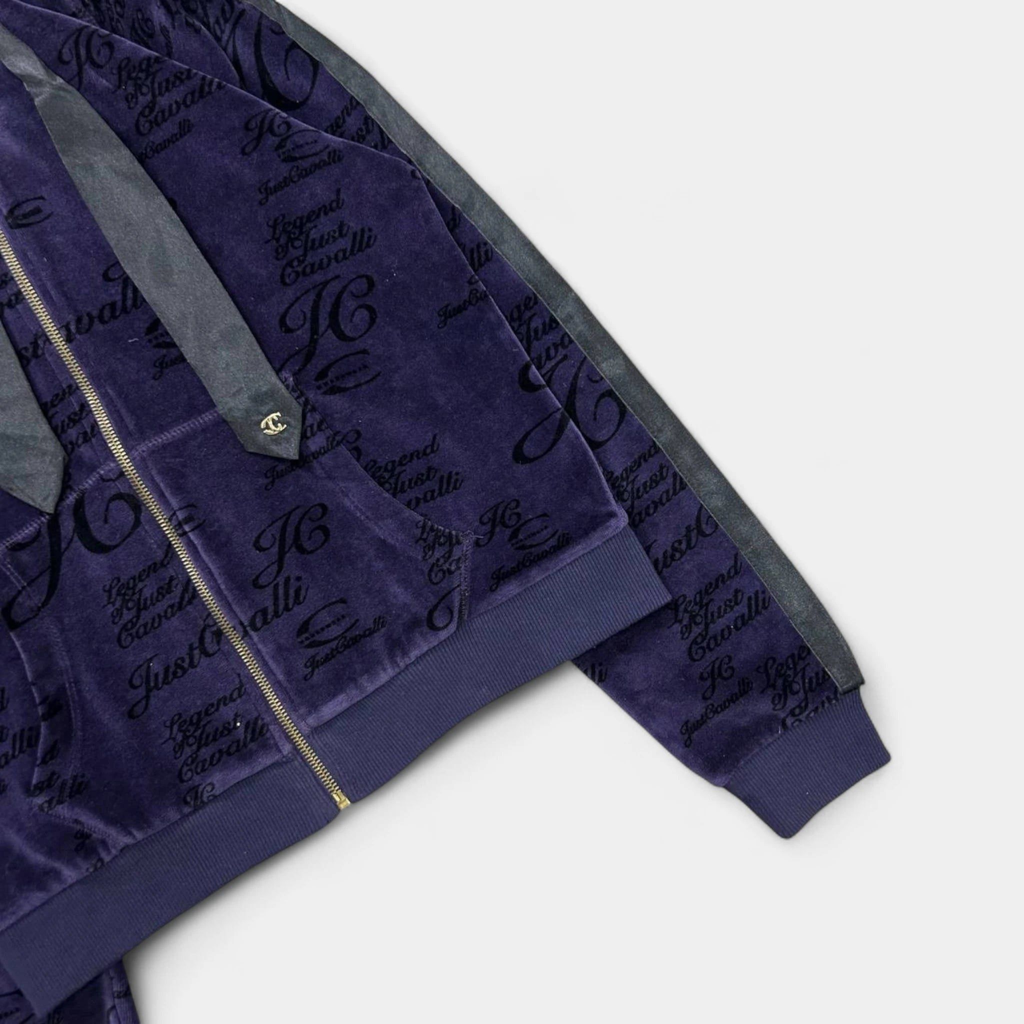 Roberto Cavalli Just Cavalli Purple Velour Two-Piece Set Size S / US 4 / IT 40 - 4 Thumbnail
