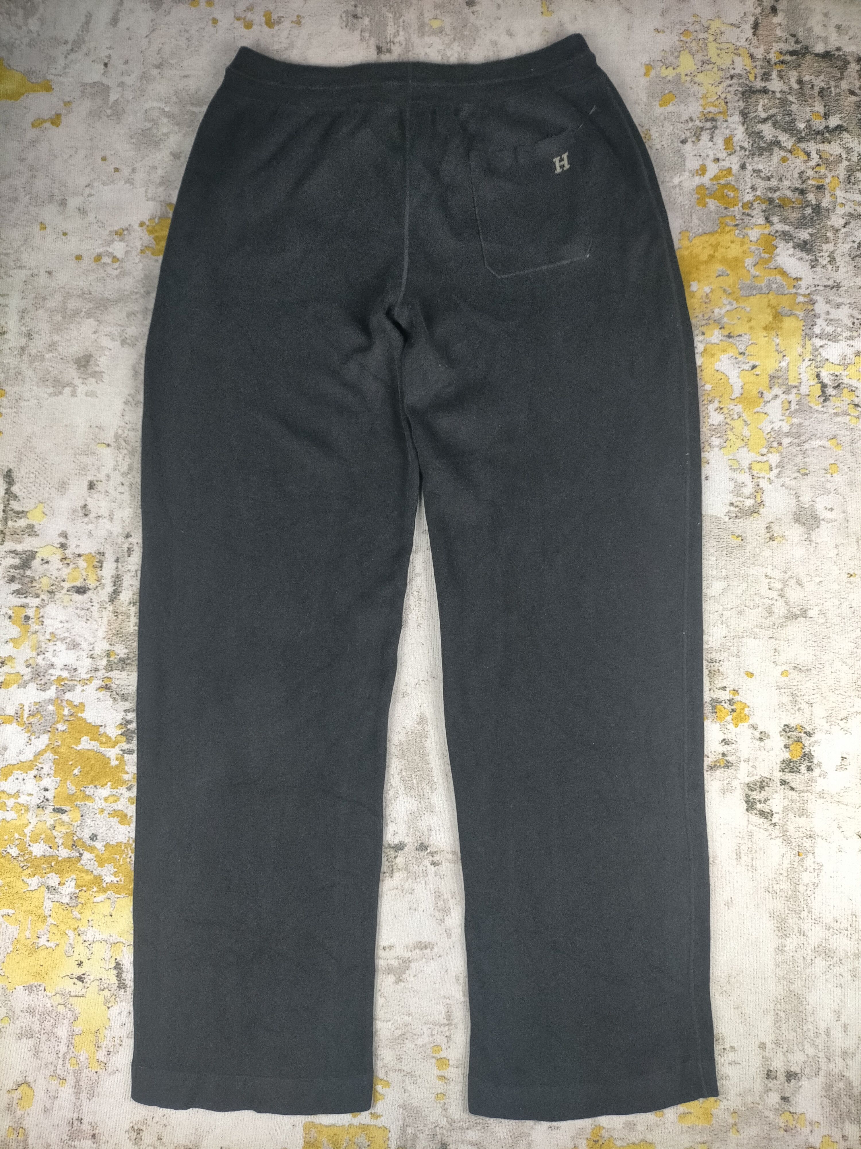 Hermes 🔥Vintage Hermes Logo H Black Sweatpants Size US 35 - 2 Thumbnail