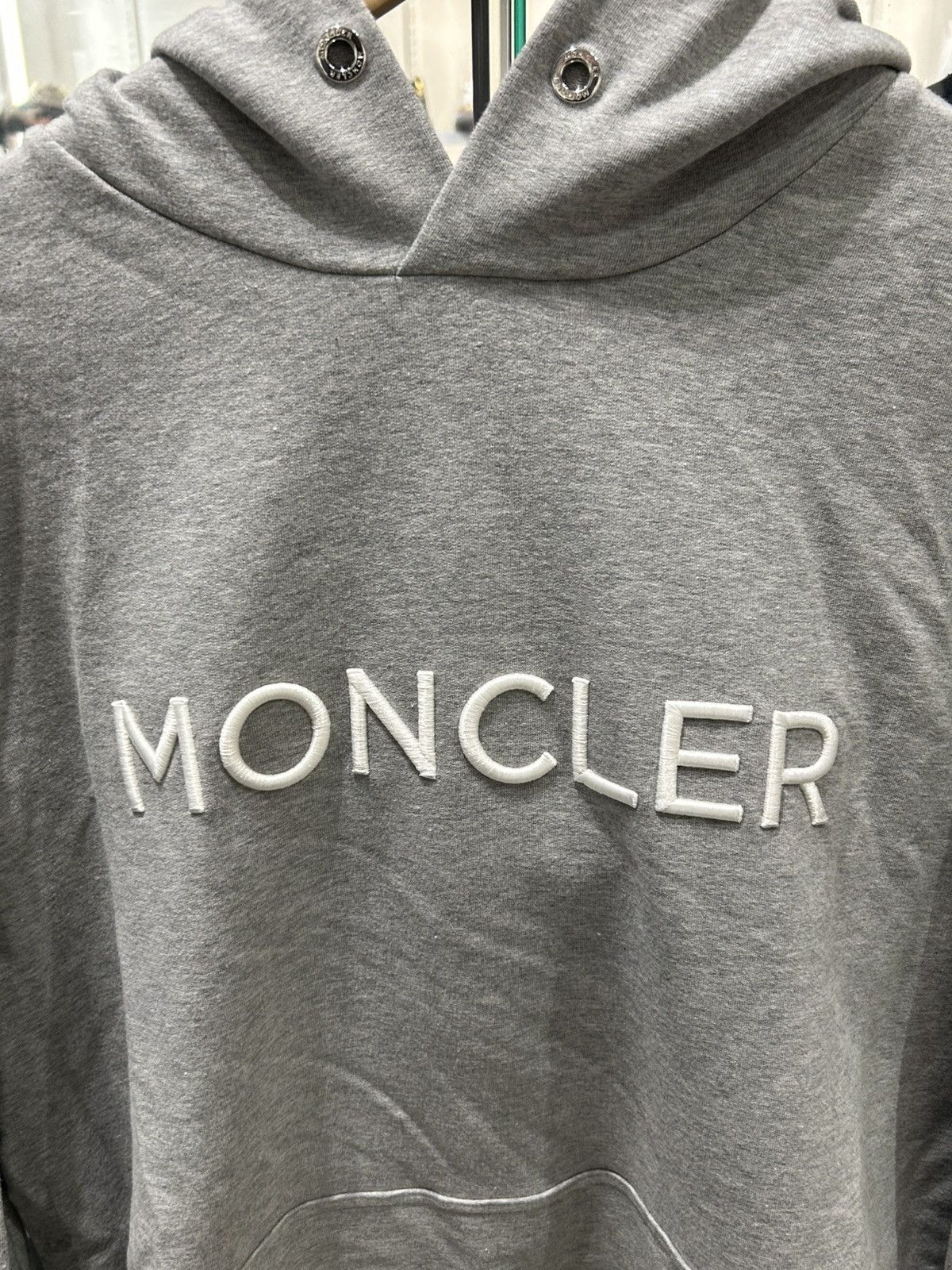 Moncler Moncler mens Logo drawstring popover hoodie grey Size US XL / EU 56 / 4 - 2 Thumbnail