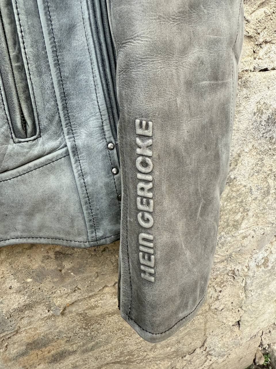 Hein Gericke Hein Gericke Distressed Moto Leather Biker Jacket Cafe Racer Size US L / EU 52-54 / 3 - 7 Thumbnail