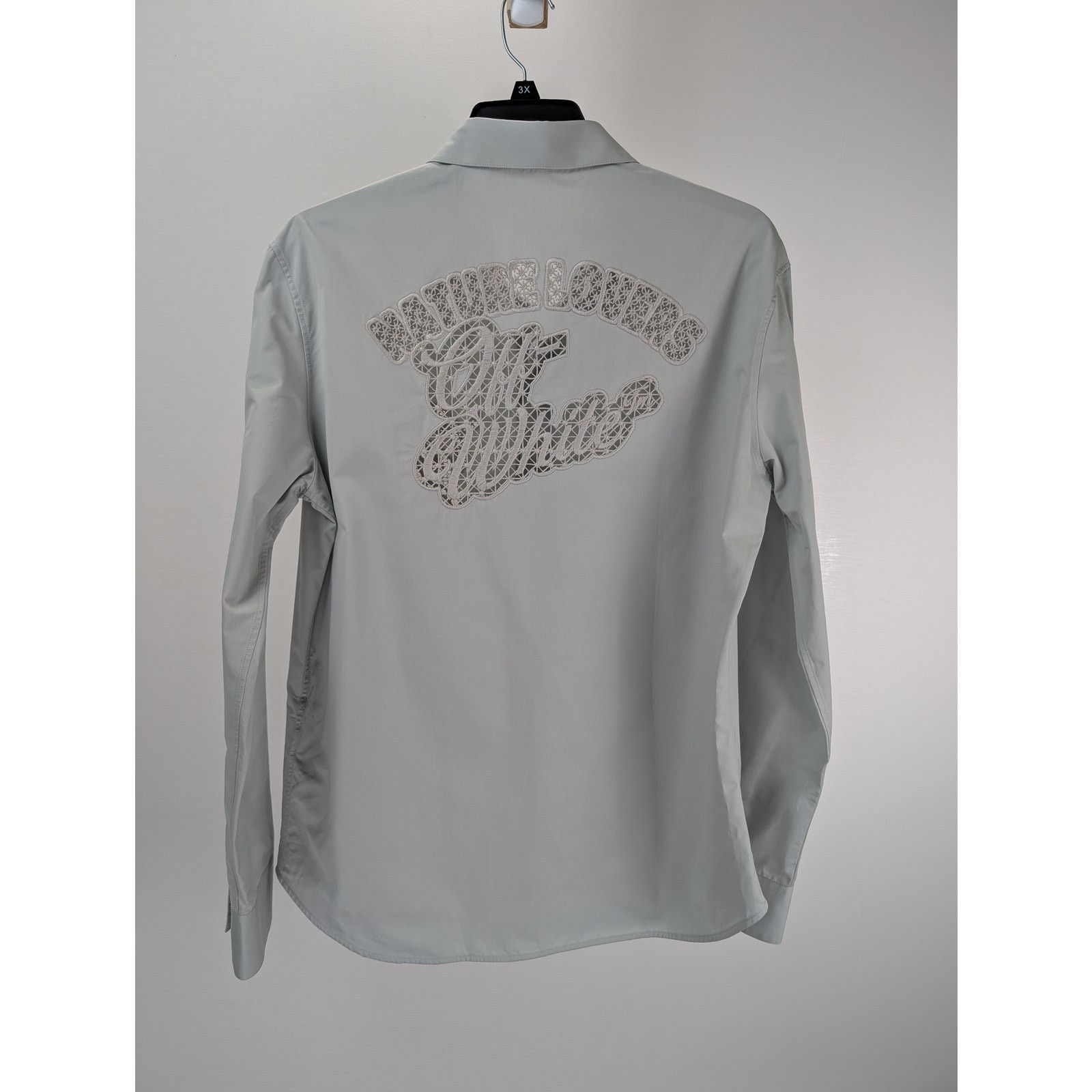 Off-White o1rshd1 Natlover Lace Heavycot Artic Button up Shirt Size US M / EU 48-50 / 2 - 7 Thumbnail