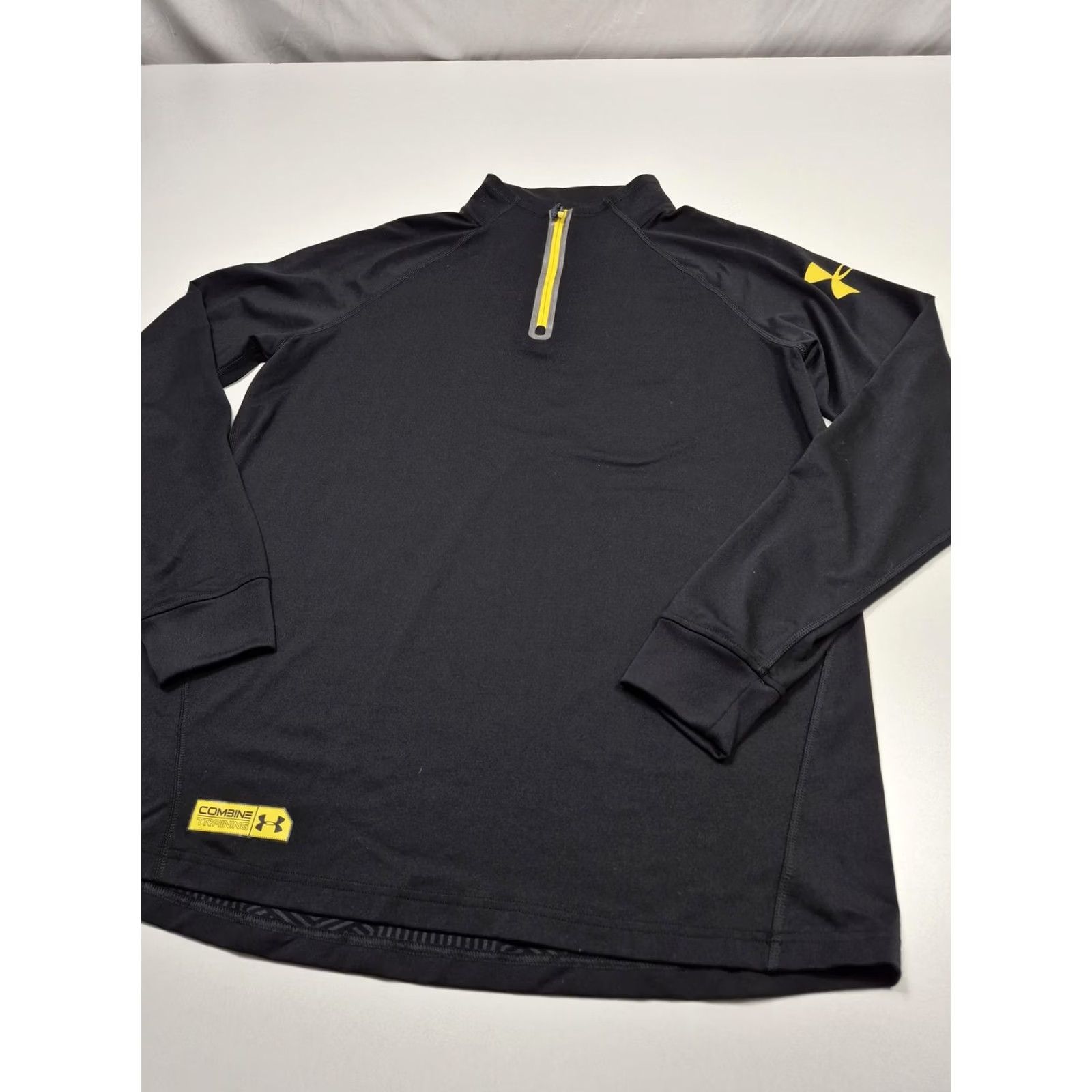 Under Armour Under Armour ColdGear Infrared Shirt Mens XL Black Long Sleeve 1/4 Zip Fitted Size US XL / EU 56 / 4 - 2 Thumbnail