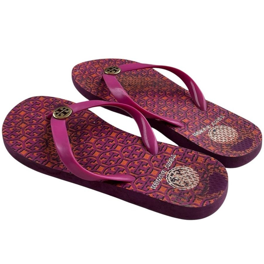 Tory Burch Tory Burch Thandie Rubber Flip Flop Sandal Pink Beach Size 6 Size US 6 / IT 36 - 4 Thumbnail
