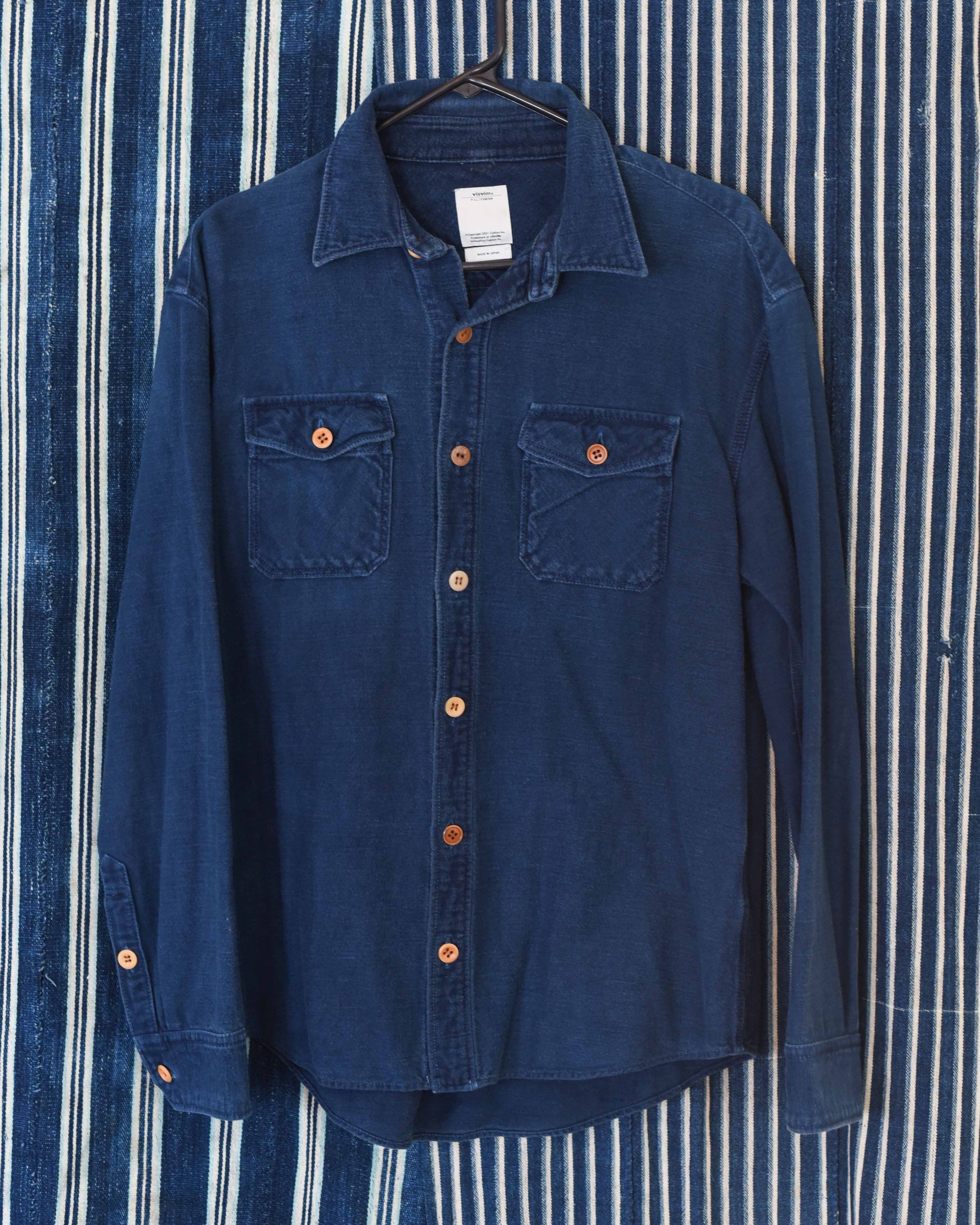 Visvim Visvim Black Elk Flannel Indigo Blue - Size 2 Medium Size US M / EU 48-50 / 2 - 1 Thumbnail