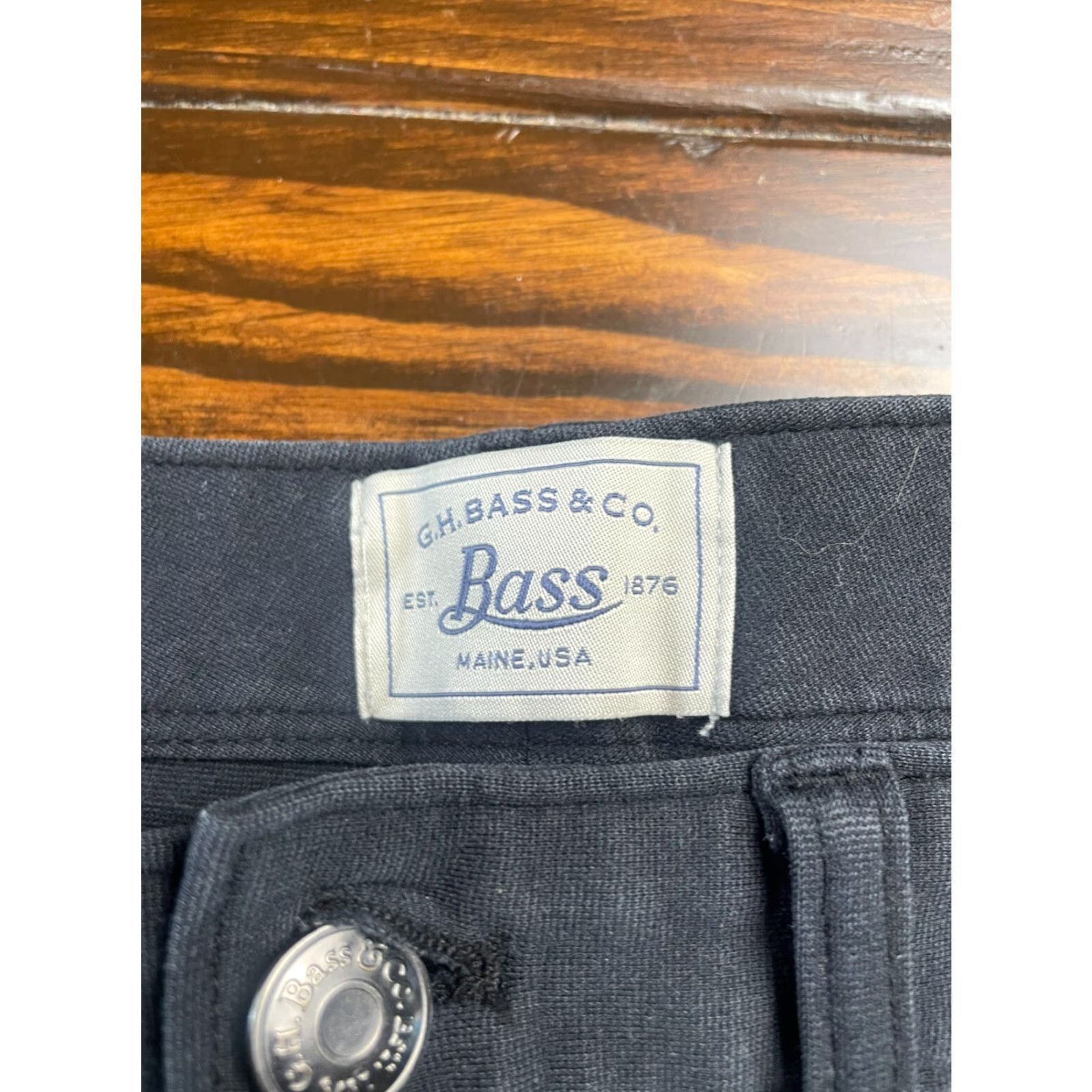 Vintage G.H. Bass & Co. Pants Women's 4 Black Pockets Straight Pants Size 27" / US 4 / IT 40 - 6 Thumbnail